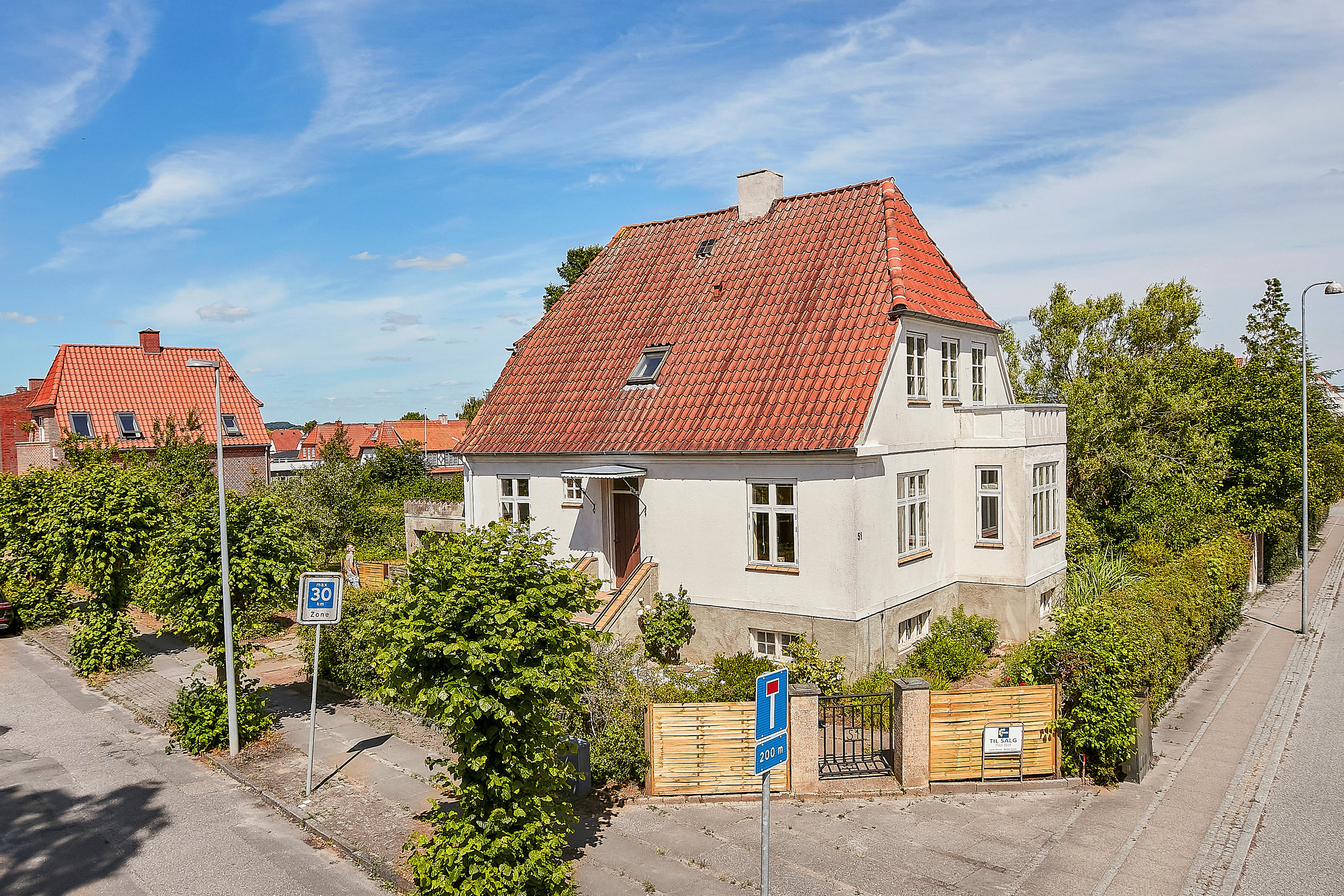 Villa: Facade på Sundvej 51, Østlige bydel, 8700 Horsens