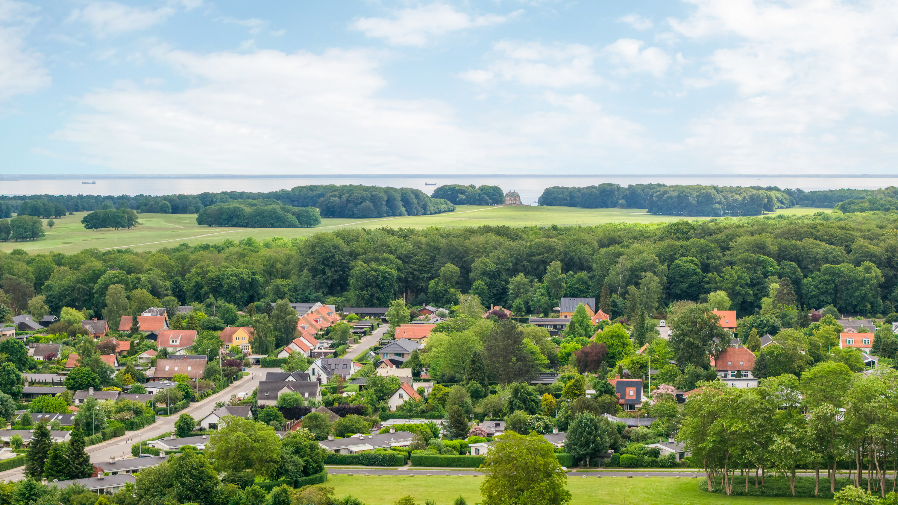 Fremhævet luftfoto billede i fuldskærmstilstand. Billede af Eremitageparken 207, 1. b., 2800 Kongens Lyngby