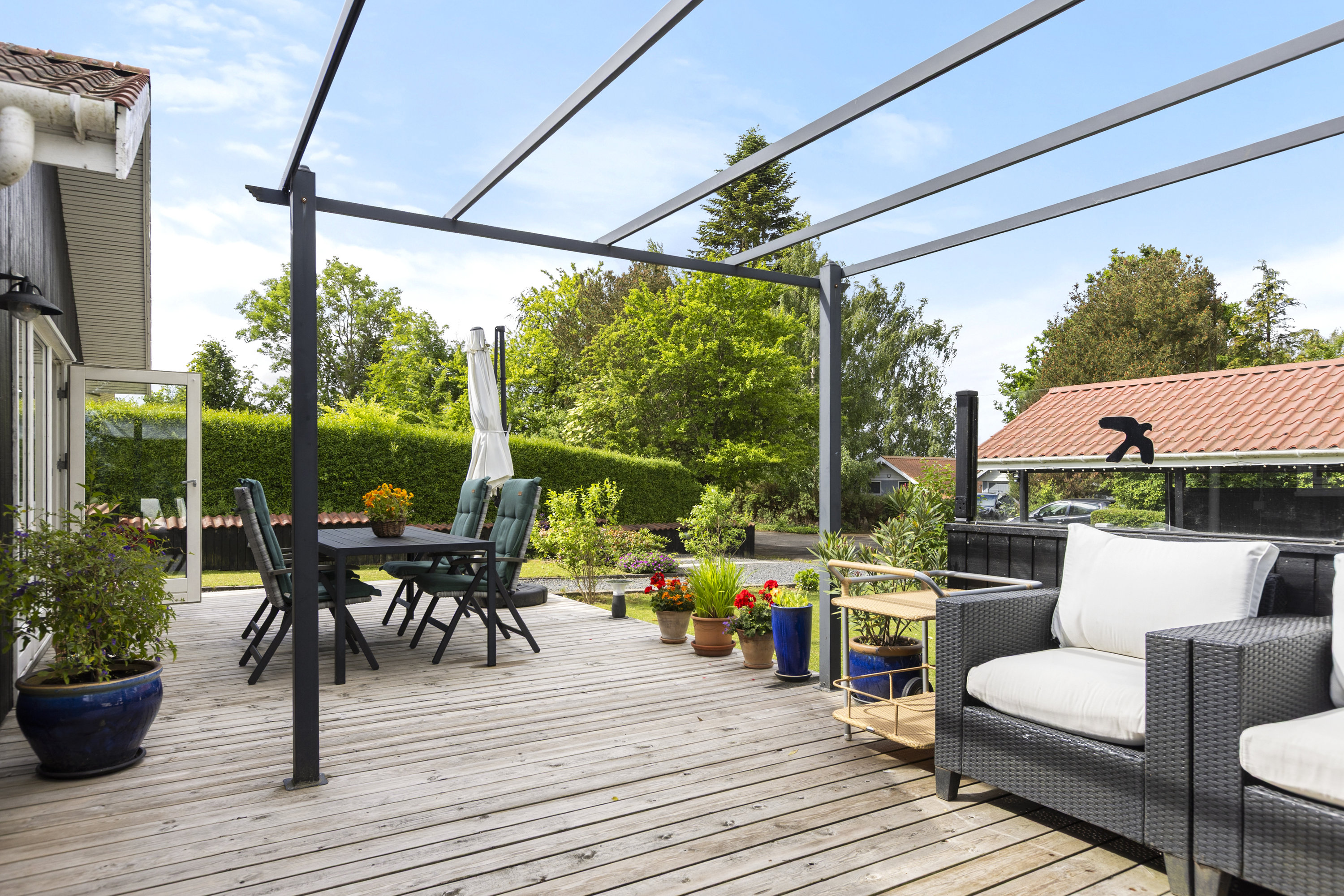 Fremhævet terrasse billede i fuldskærmstilstand. Billede af Hyllingeriis 229, Østby, 4050 Skibby
