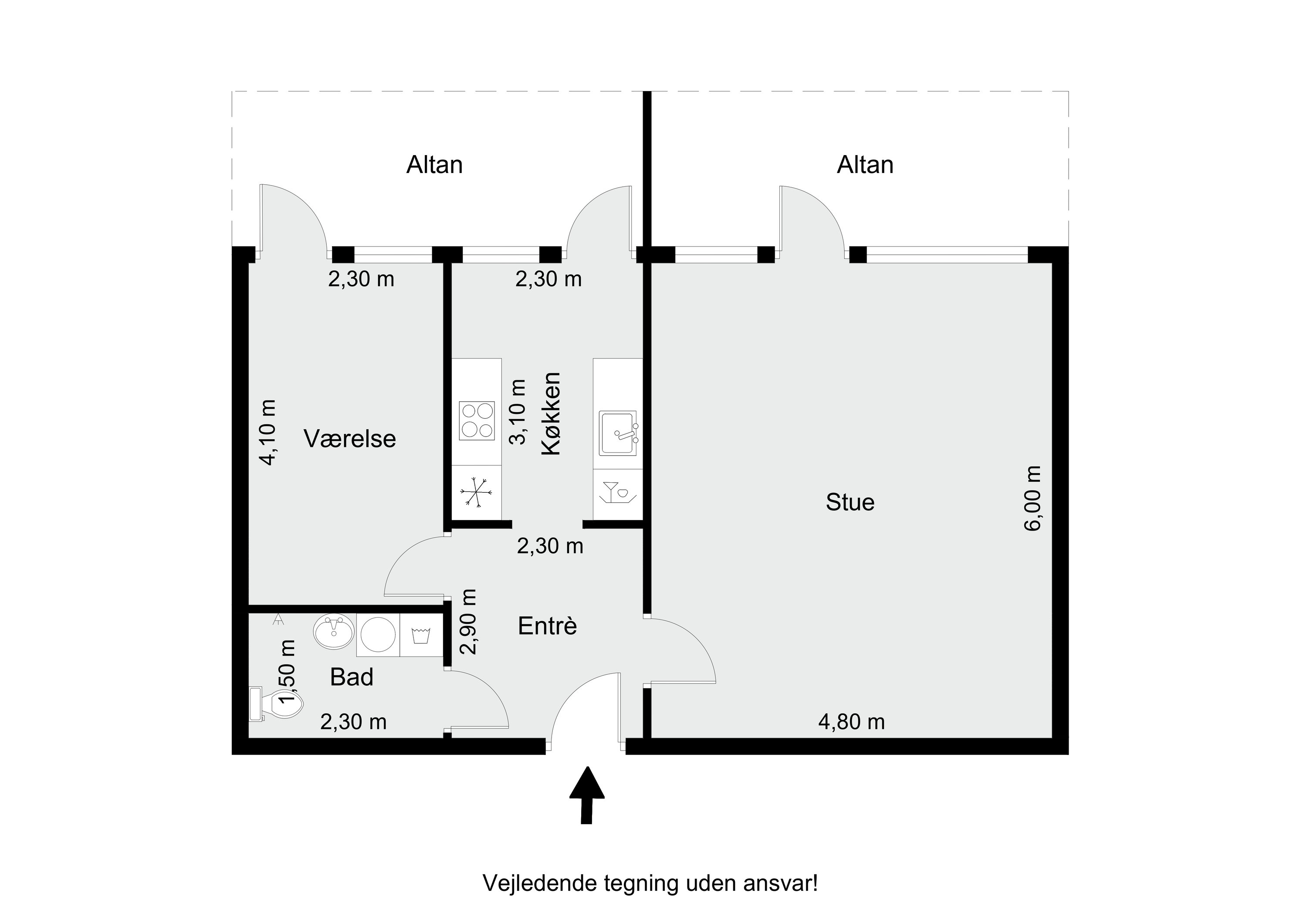Plantegninger billede af Falkevej 84, 2. mf., 8800 Viborg