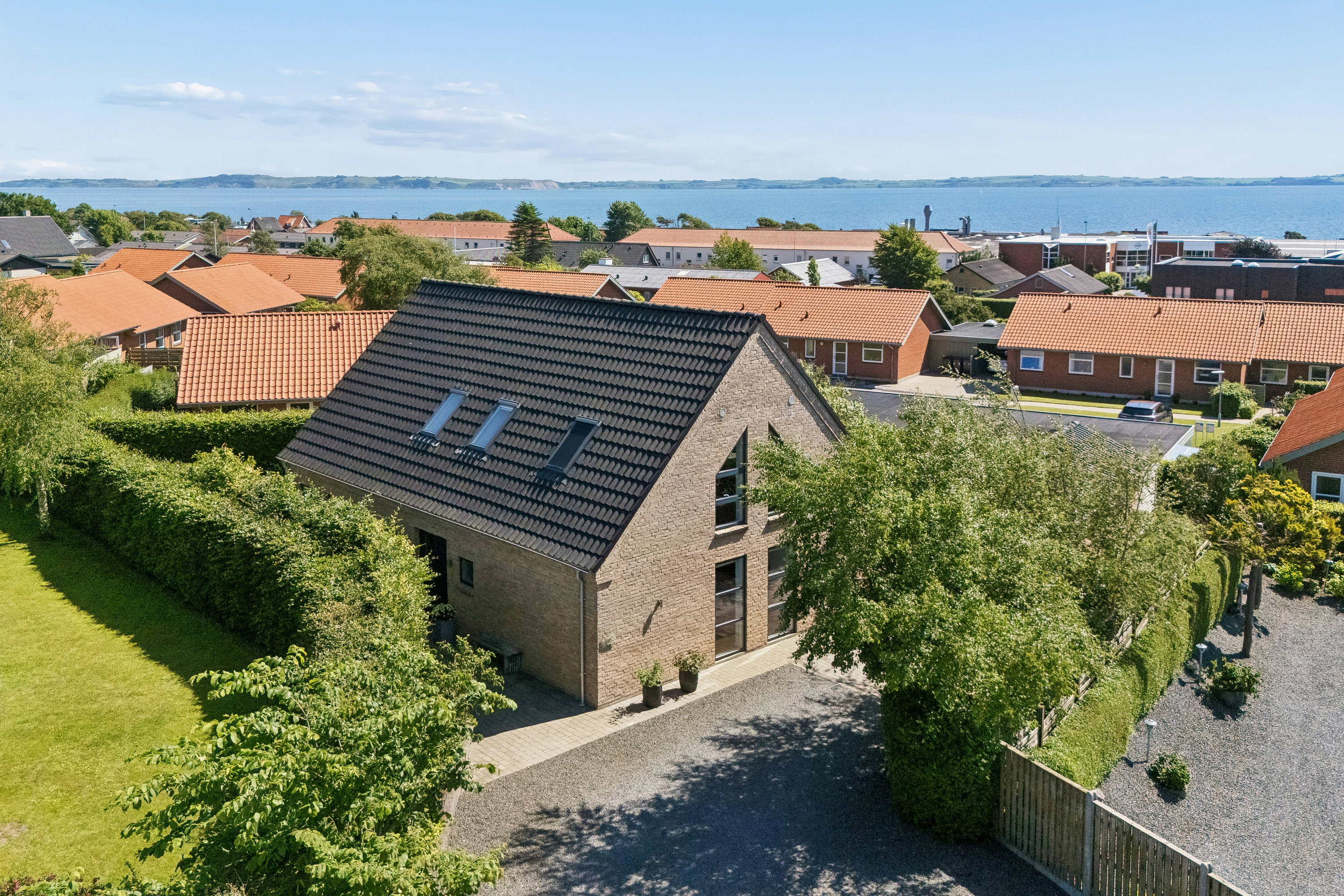 Villa: Luftfoto på Østerbakken 68, 7700 Thisted
