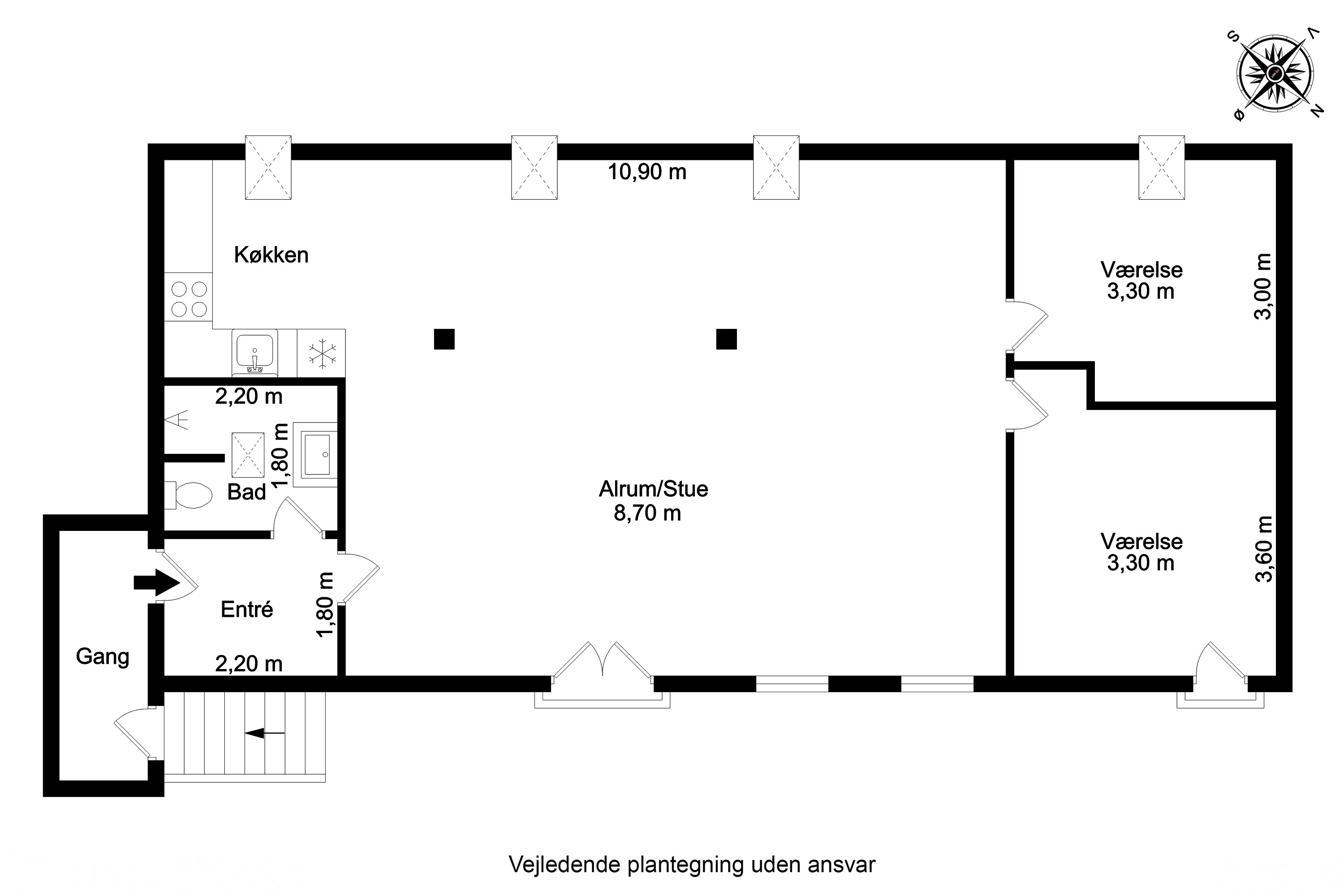 Plantegninger billede af Vestergade 181F, 5700 Svendborg