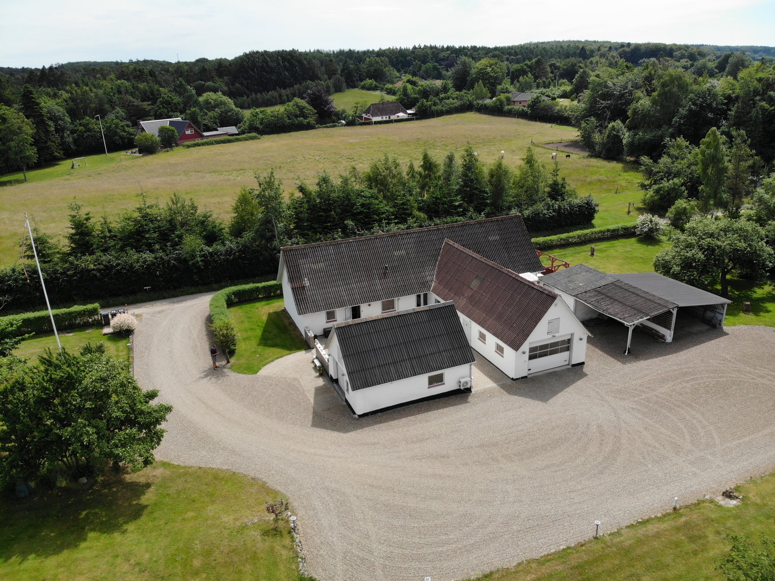 Fremhævet dronebillede billede i fuldskærmstilstand. Billede af Kirkeby Sand 3, 5771 Stenstrup