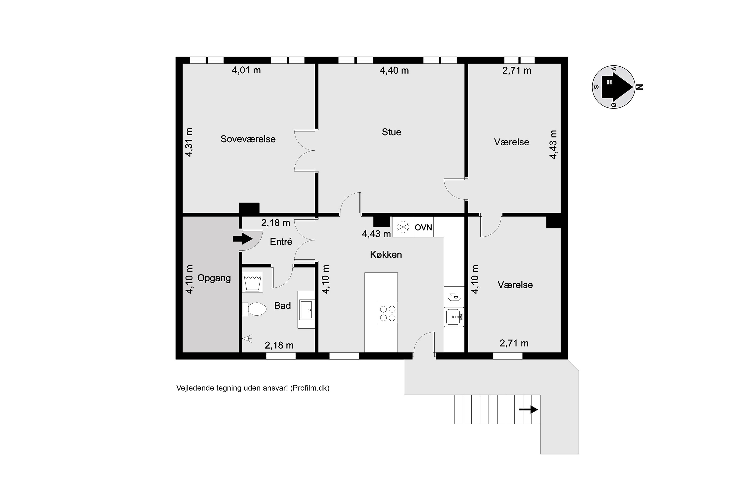 Plantegninger billede af Søndergade 1B, 2. th., 6000 Kolding