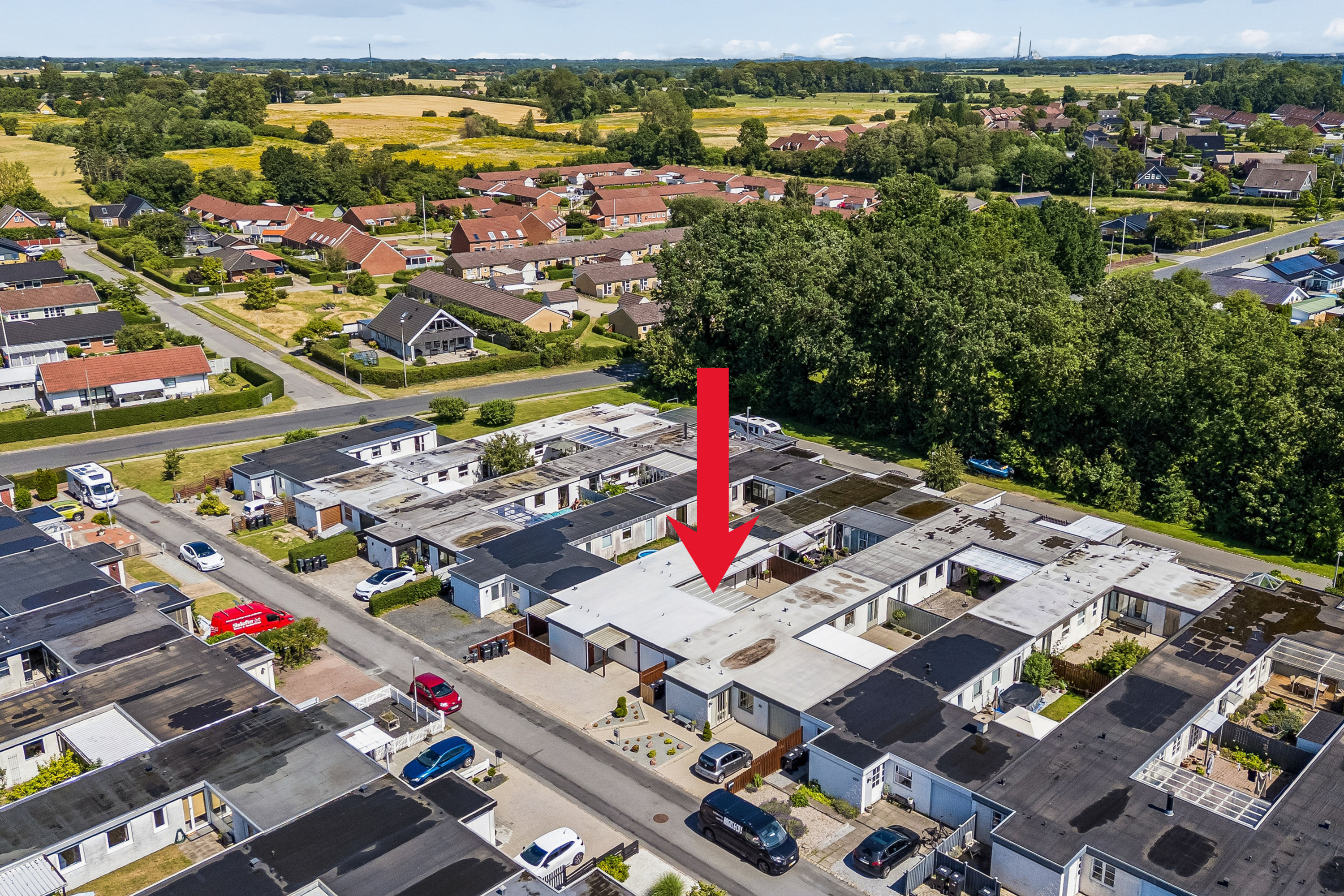 Fremhævet luftfoto billede i fuldskærmstilstand. Billede af Præstevej 113, Korup, 5210 Odense NV