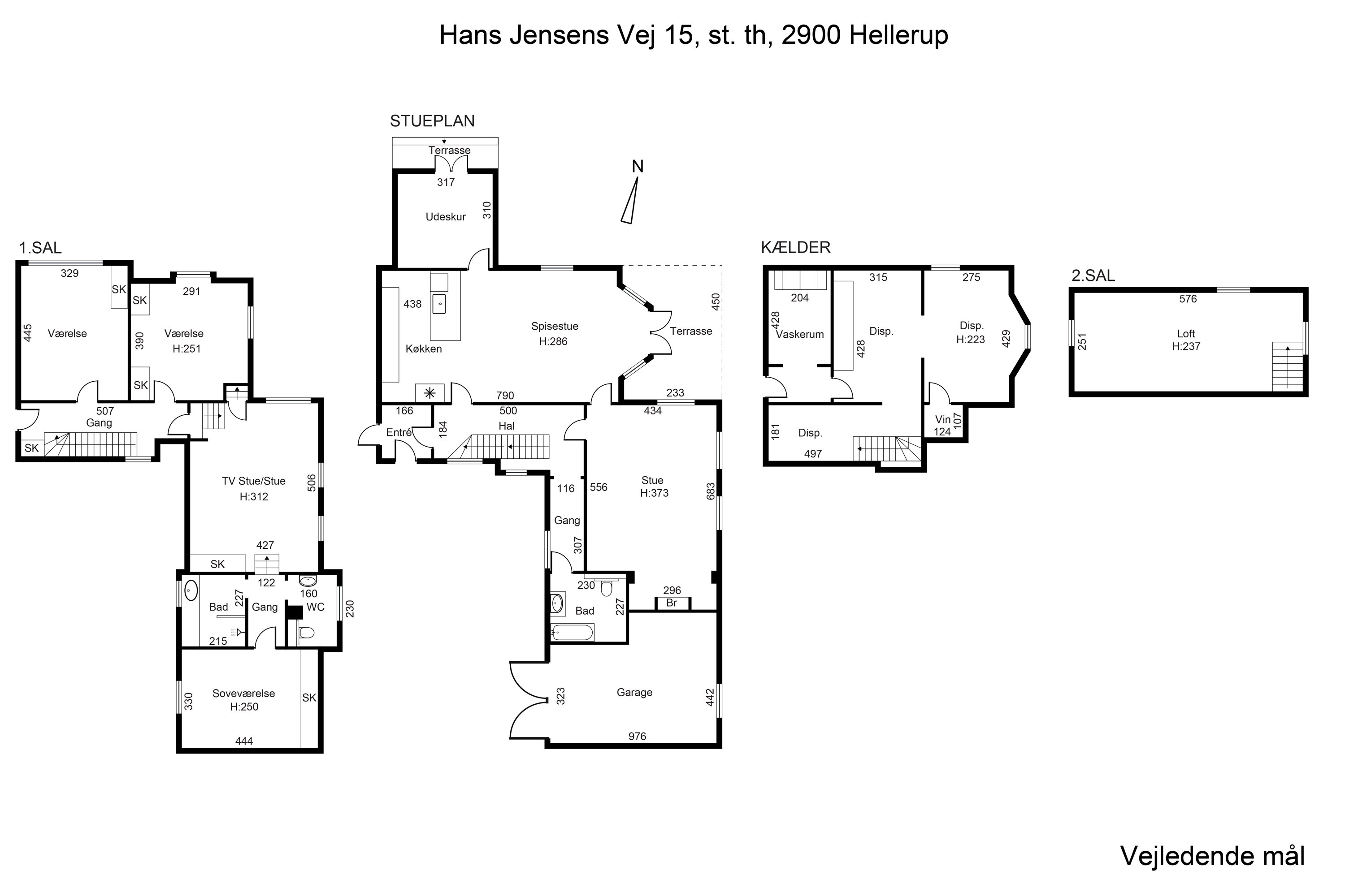 Plantegninger billede af Hans Jensens Vej 15, st. th., 2900 Hellerup