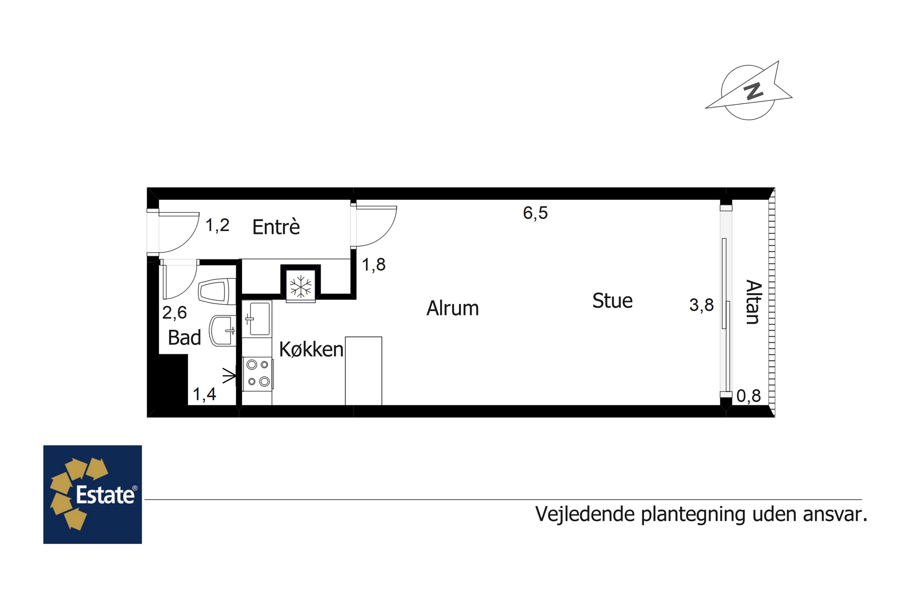 Plantegninger billede af Norgesgade 33, 1. th., 6700 Esbjerg