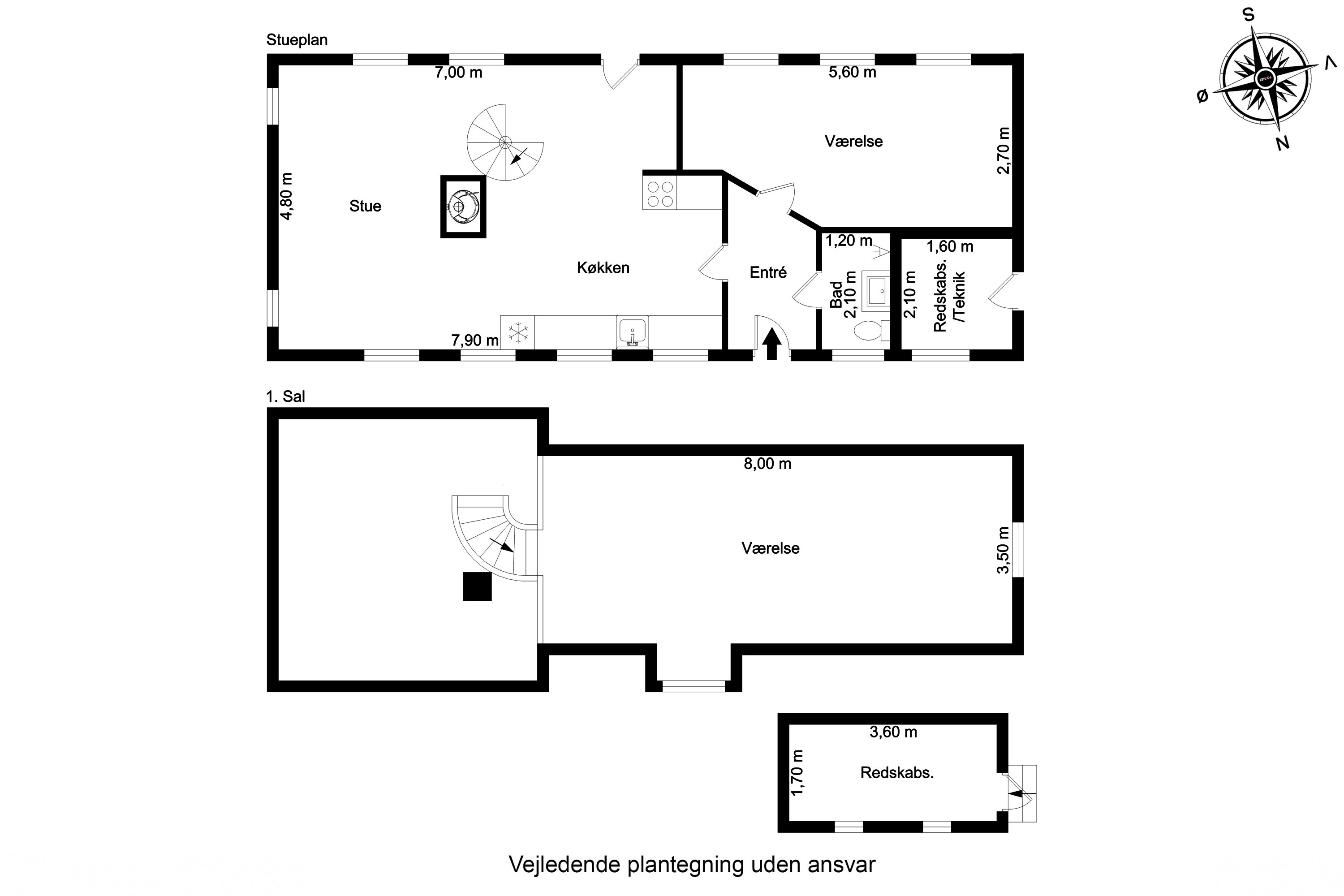 Plantegninger billede af Vigsvej 19, Drejø, 5700 Svendborg