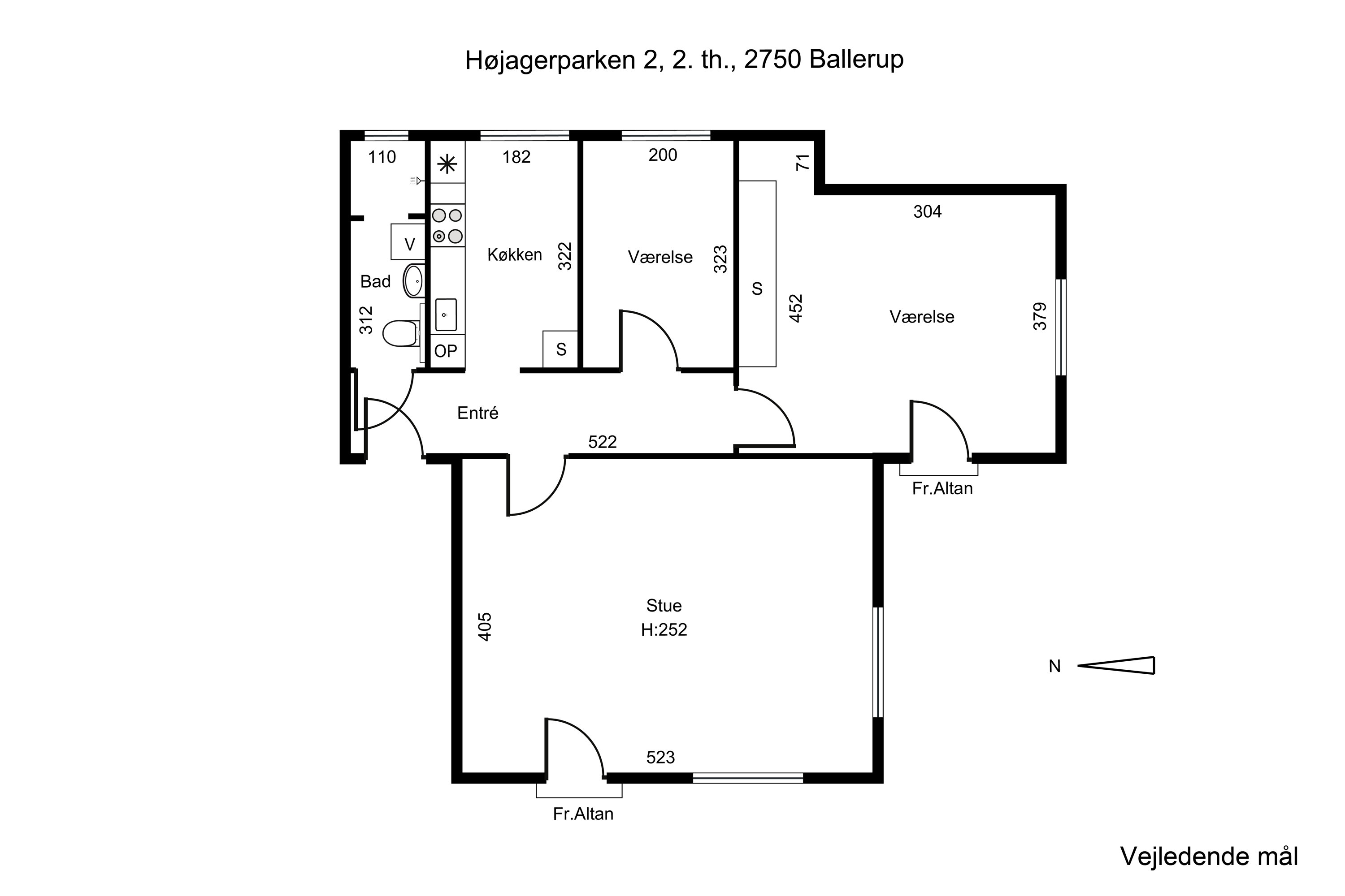 Plantegninger billede af Højagerparken 2, 2. th., 2750 Ballerup
