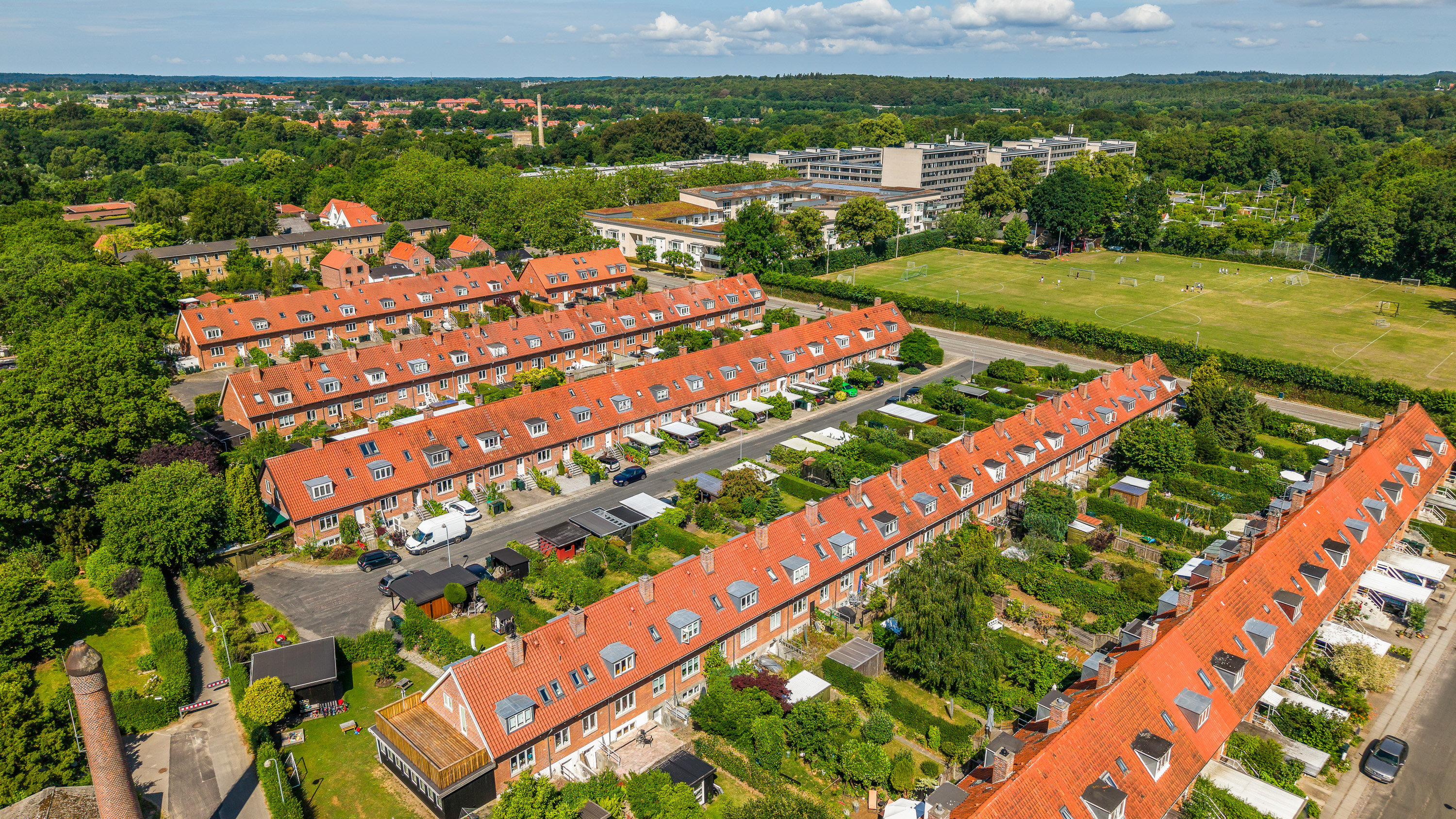 Fremhævet luftfoto billede i fuldskærmstilstand. Billede af Havretoften 31, 2800 Kongens Lyngby