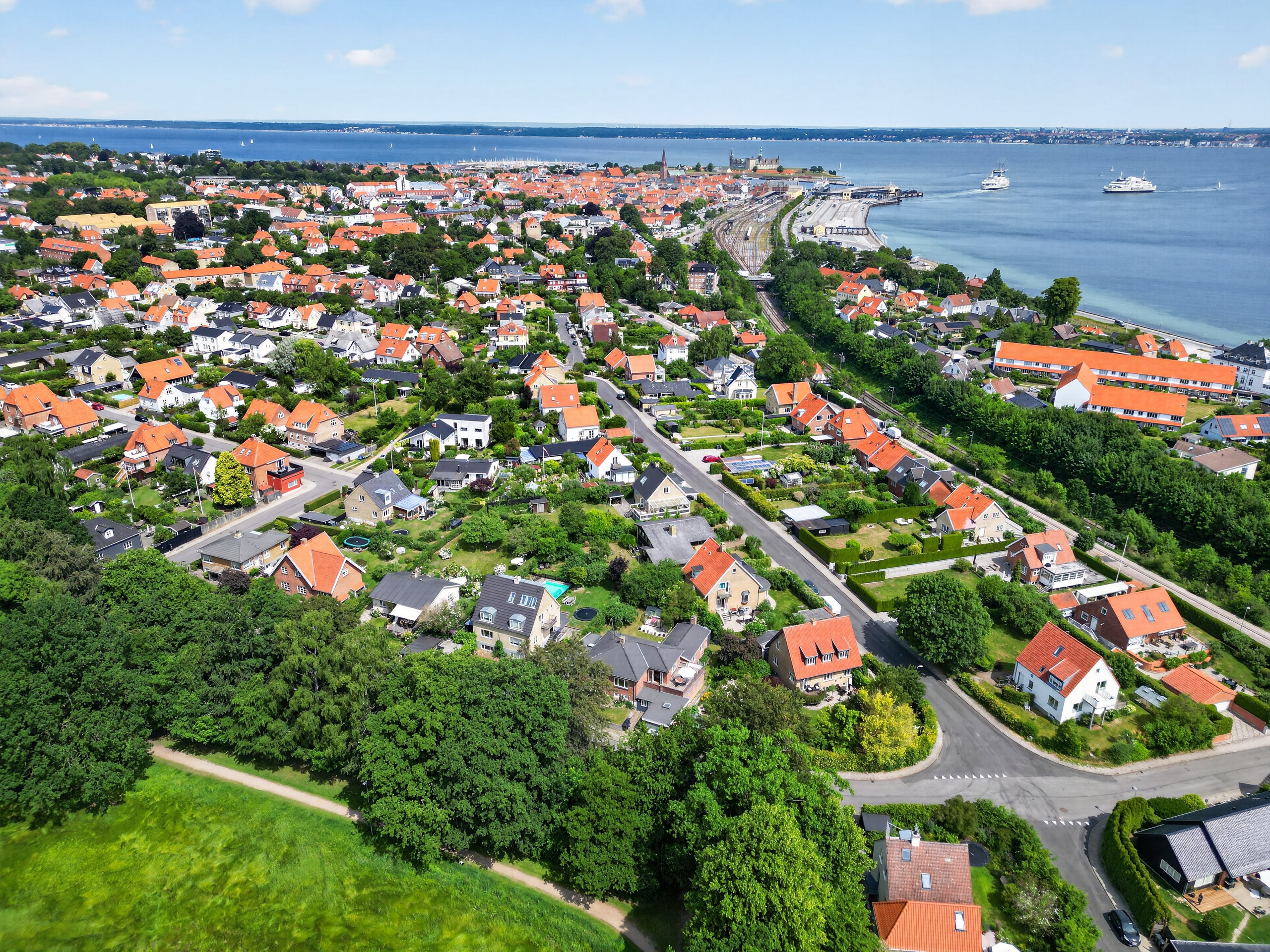 Fremhævet luftfoto billede i fuldskærmstilstand. Billede af Tordenskjoldsvej 39, 3000 Helsingør