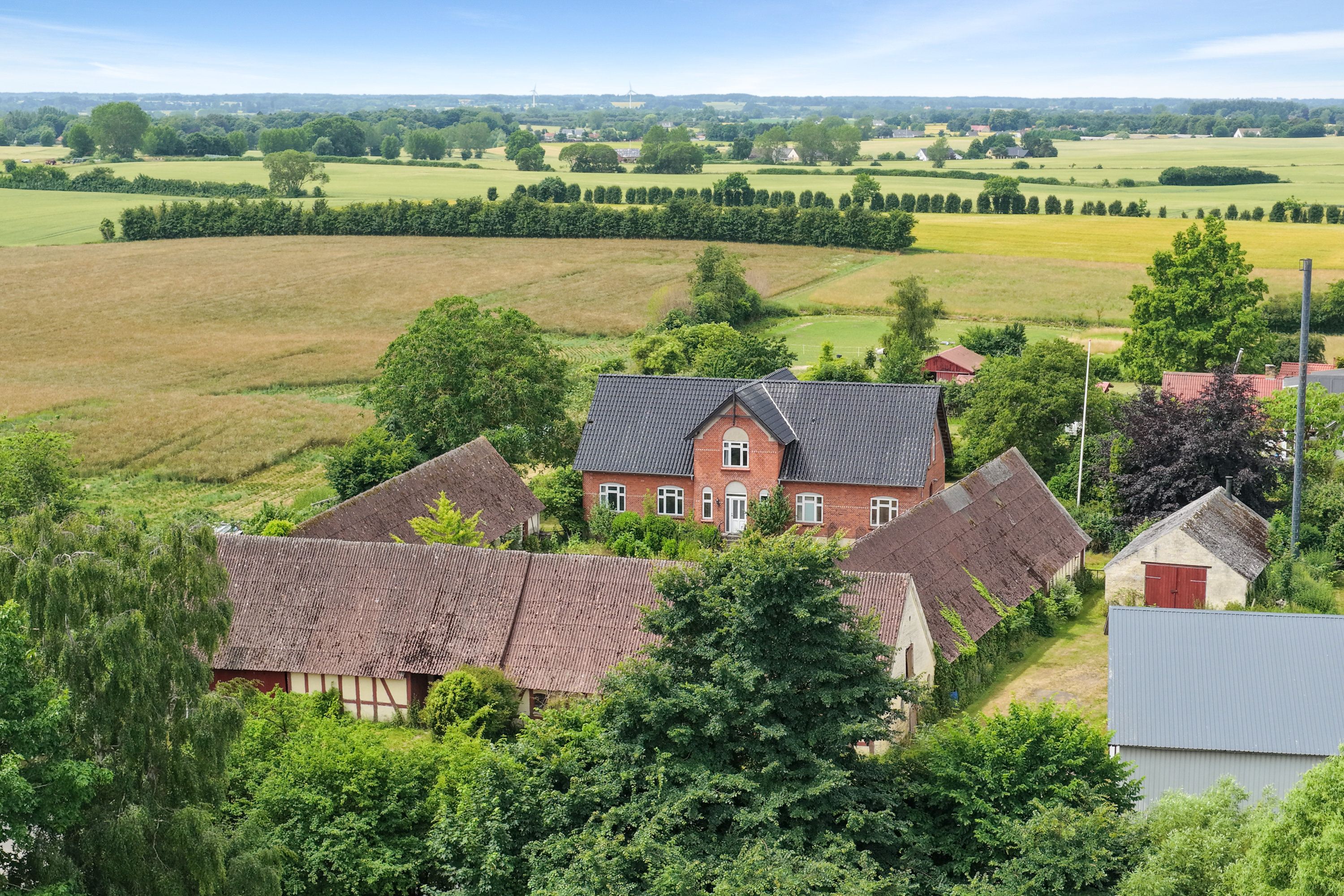 Landejendom: Luftfoto på Juelsbergvej 2, Juelsberg, 5800 Nyborg