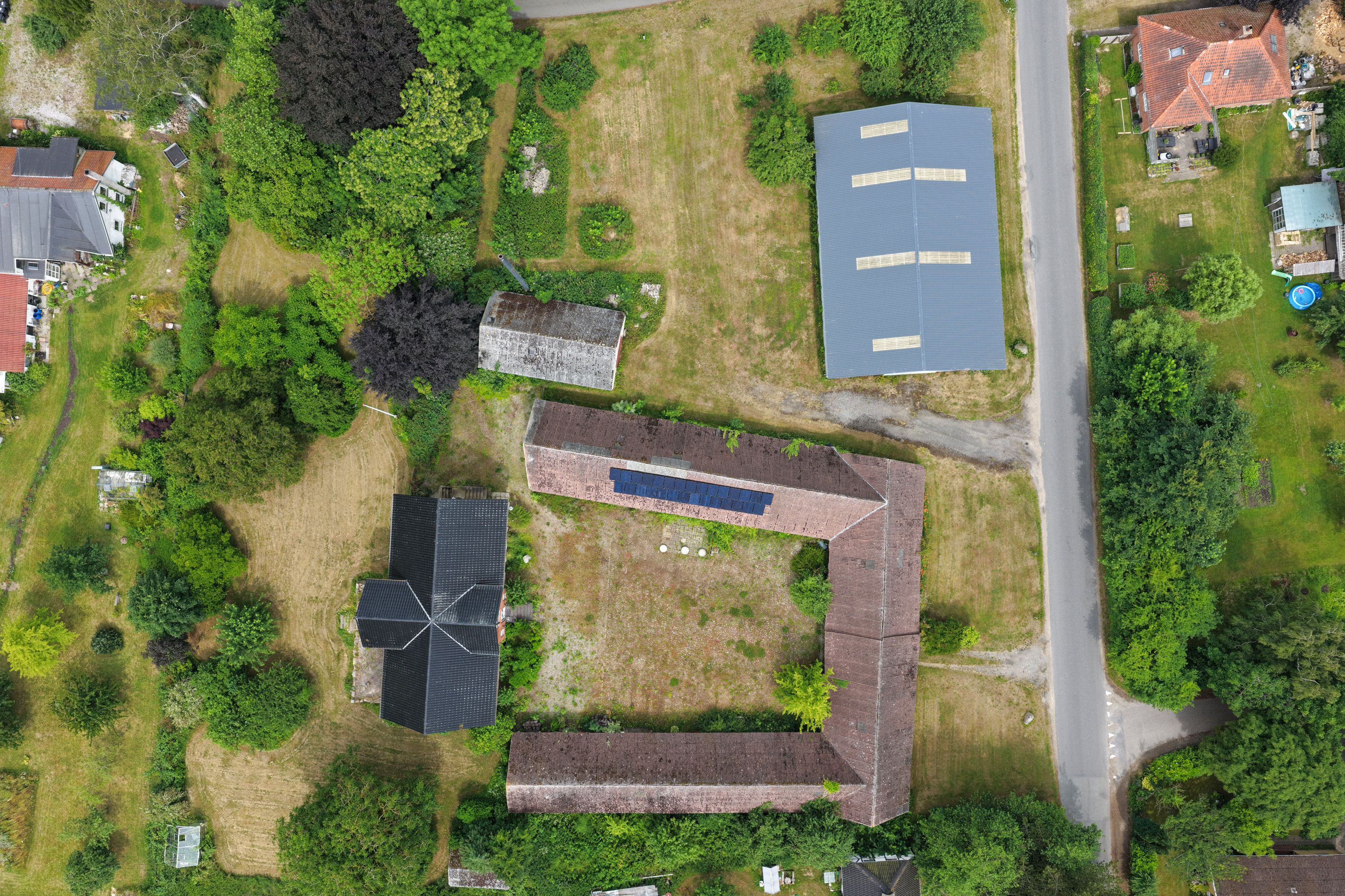 Fremhævet luftfoto billede i fuldskærmstilstand. Billede af Juelsbergvej 2, Juelsberg, 5800 Nyborg
