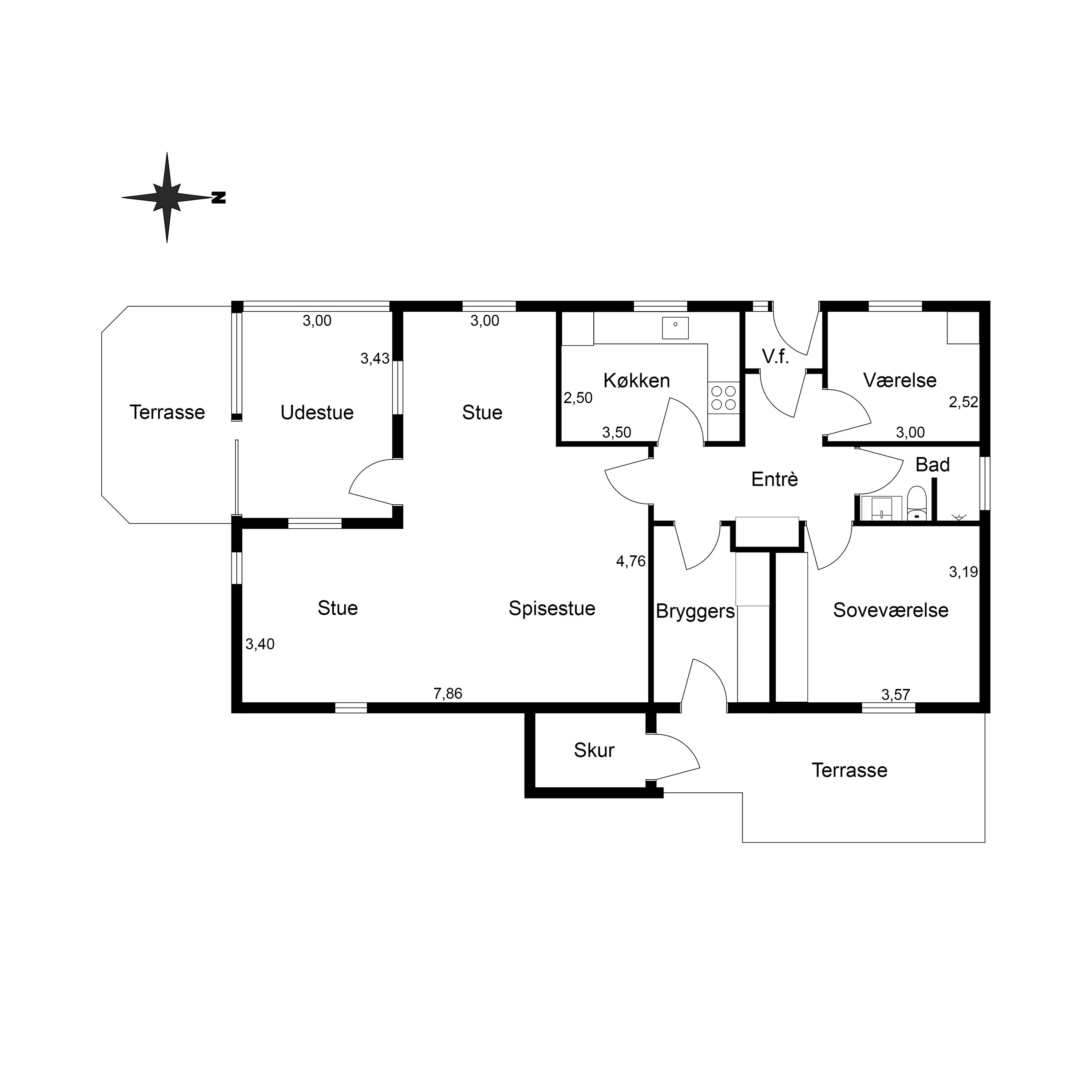 Plantegninger billede af Højlundsvej 57, 9750 Østervrå