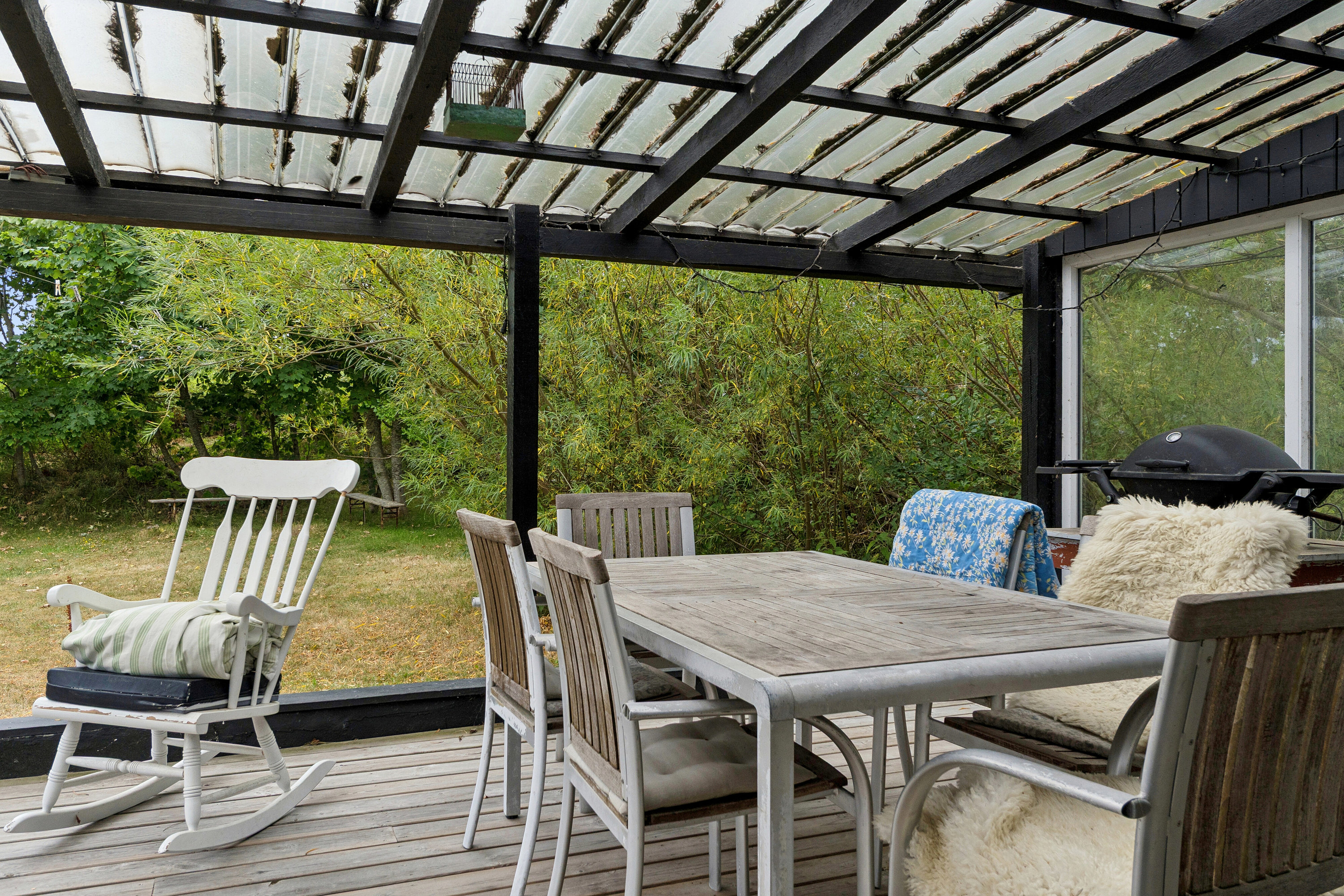 Fremhævet overdækket terrasse billede i fuldskærmstilstand. Billede af Lyngstien 38, Klitmøller, 7700 Thisted