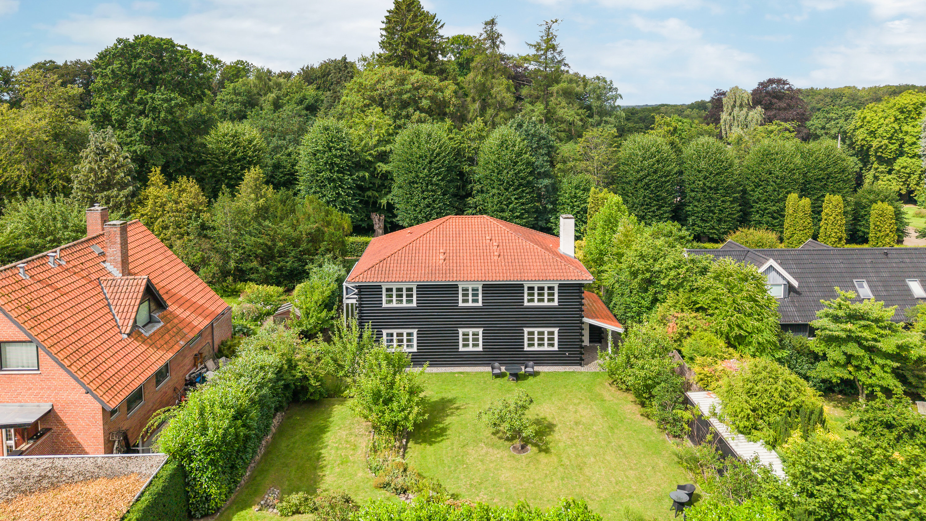 Villa: Luftfoto på Furesøvej 118, 2830 Virum