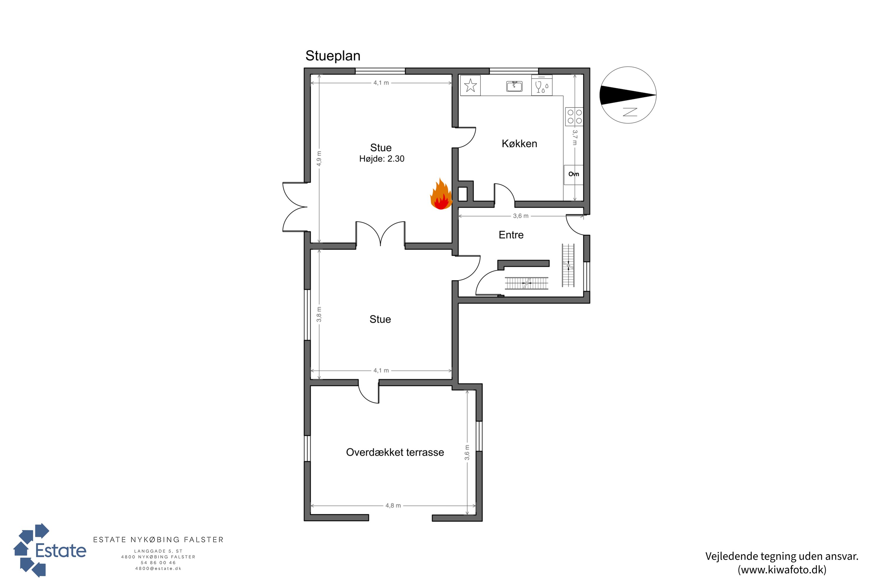 Plantegninger billede af Gaabensevej 228, Stubberup, 4800 Nykøbing F
