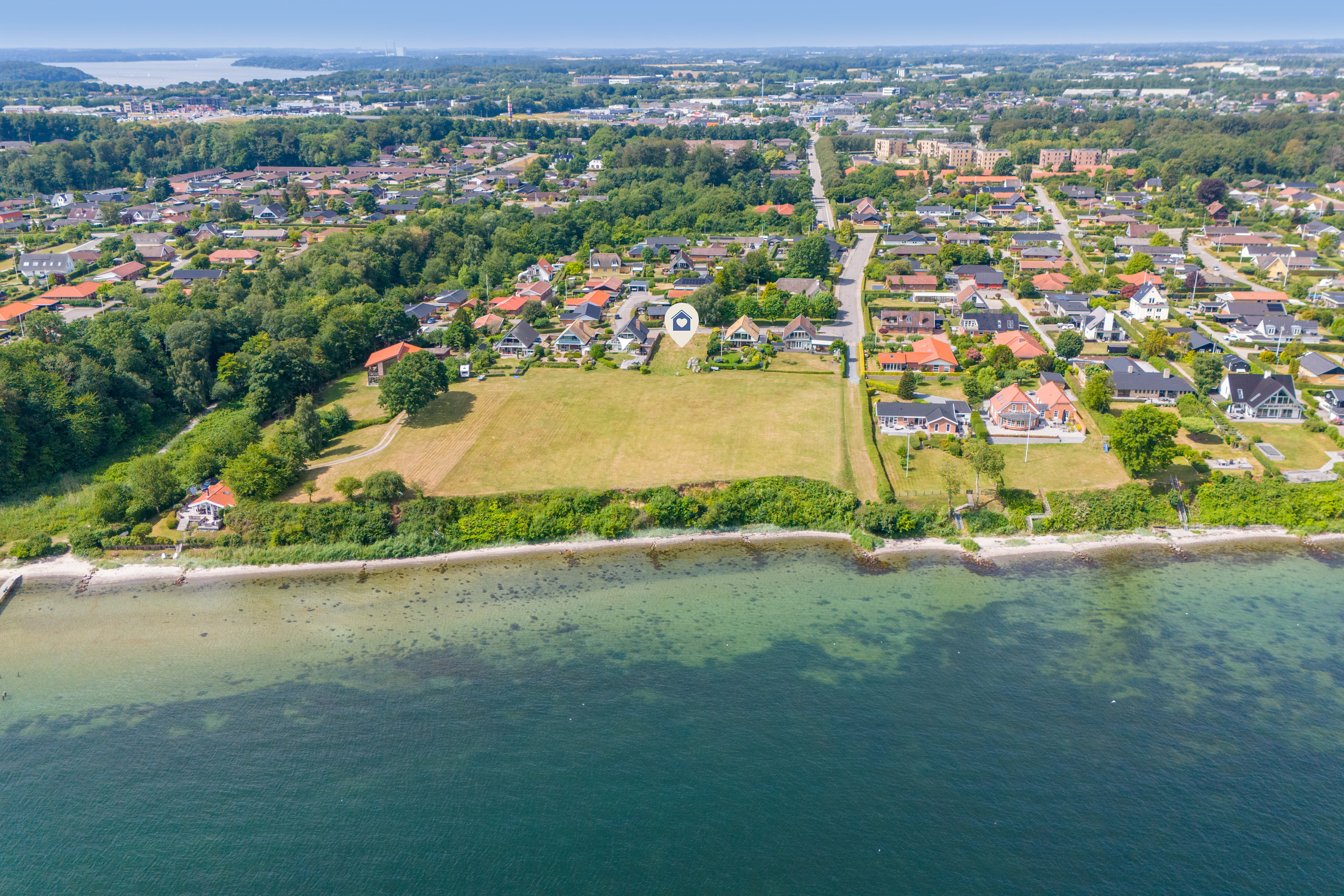 Fremhævet luftfoto billede i fuldskærmstilstand. Billede af Blåhøj 82, Erritsø, 7000 Fredericia