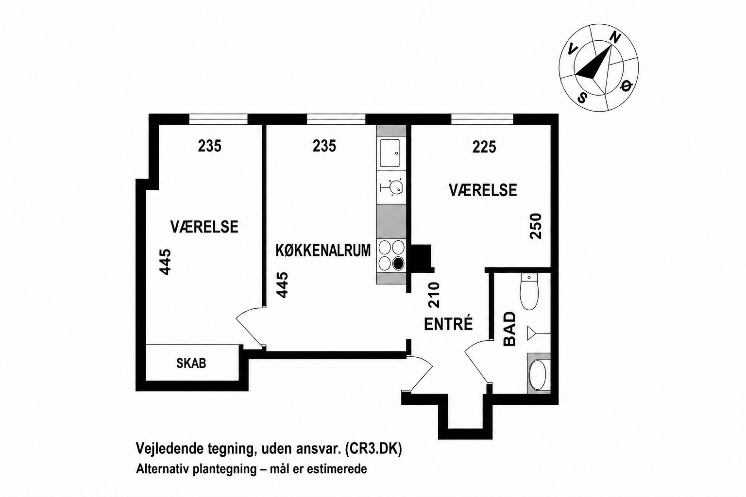 Plantegninger billede af Sortedam Dossering 41D, 5. mf., 2200 København N