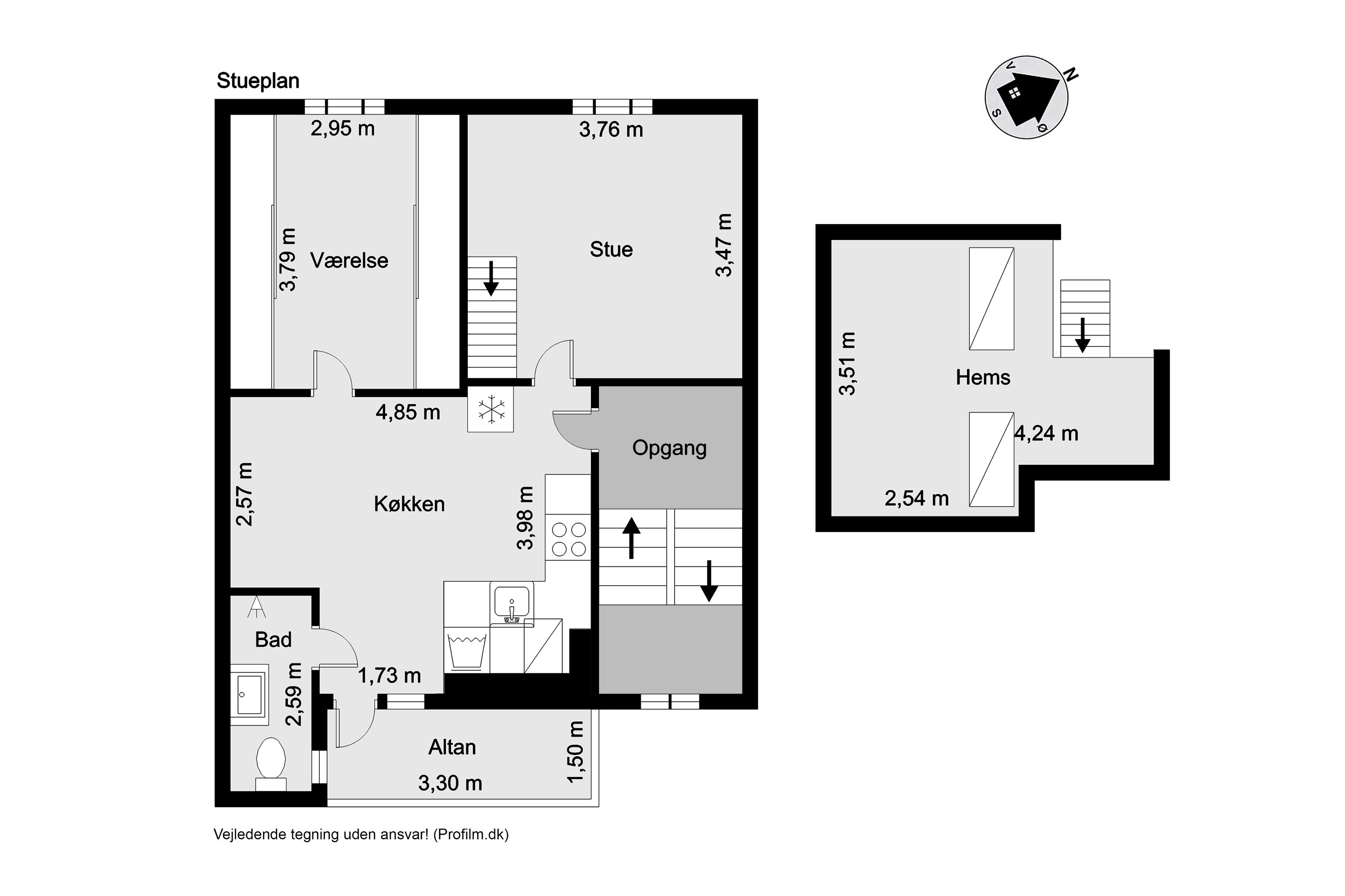 Plantegninger billede af Aagade 9B, 2. tv., 7100 Vejle