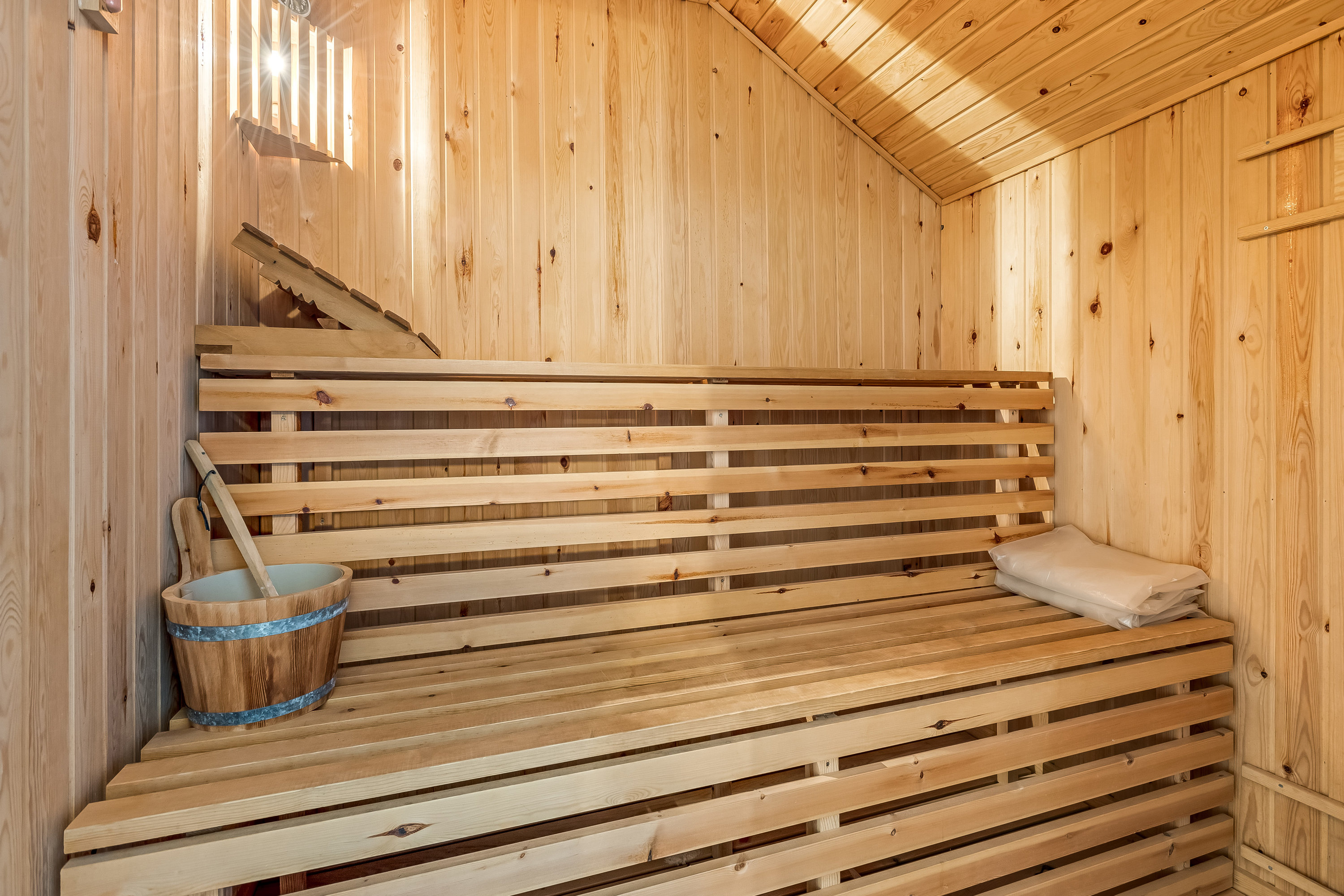 Fremhævet sauna billede i fuldskærmstilstand. Billede af Bilbergsvej 46, Bjerregaard, 6960 Hvide Sande