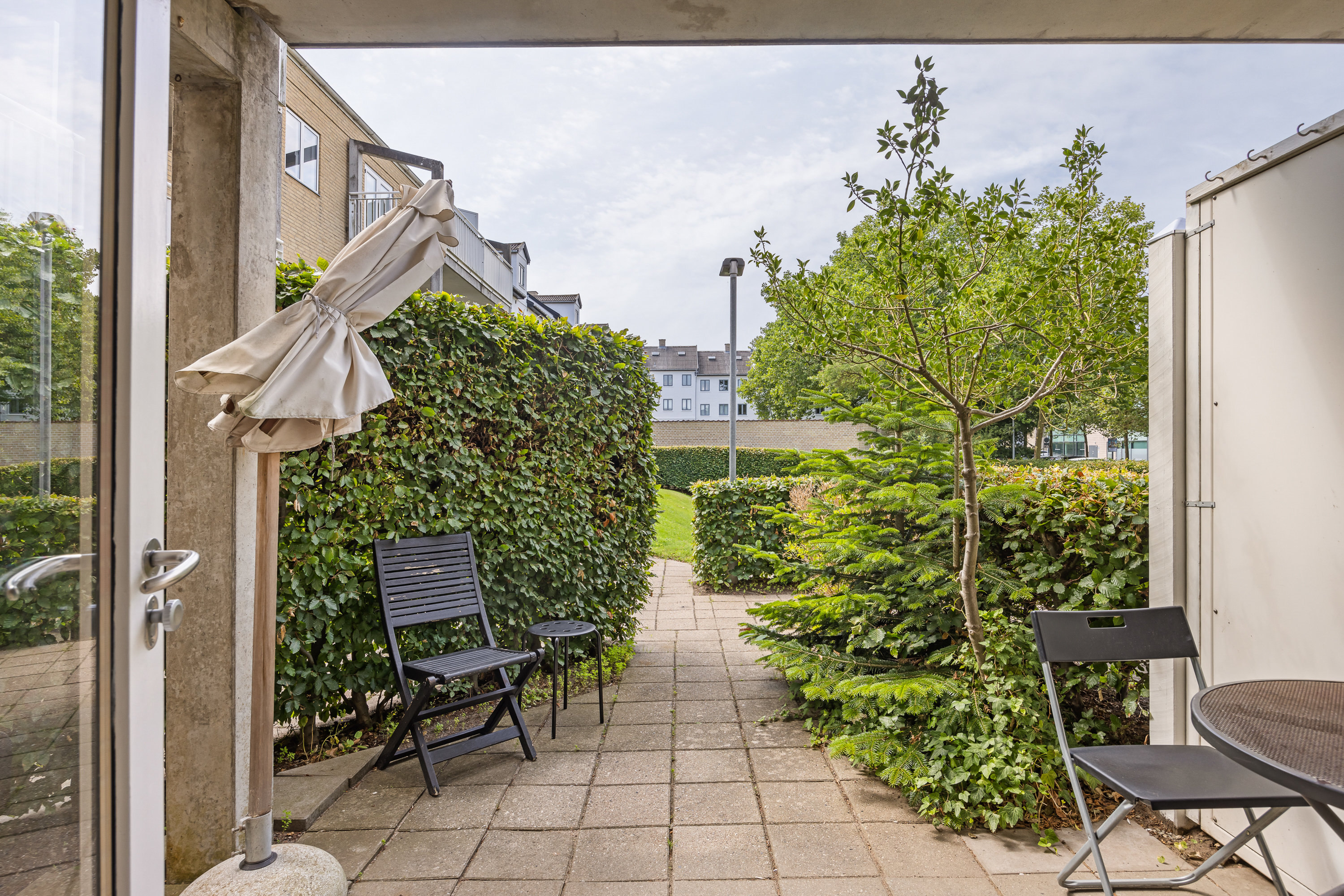 Fremhævet terrasse billede i fuldskærmstilstand. Billede af Nørgaardsvej 14, st. tv., 2800 Kongens Lyngby
