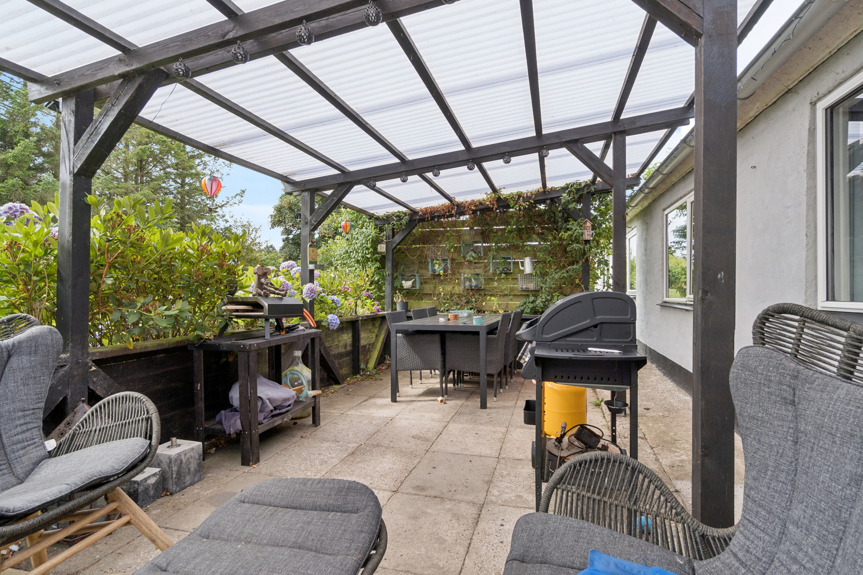 Fremhævet overdækket terrasse billede i fuldskærmstilstand. Billede af Døjholtvej 6, Nors, 7700 Thisted
