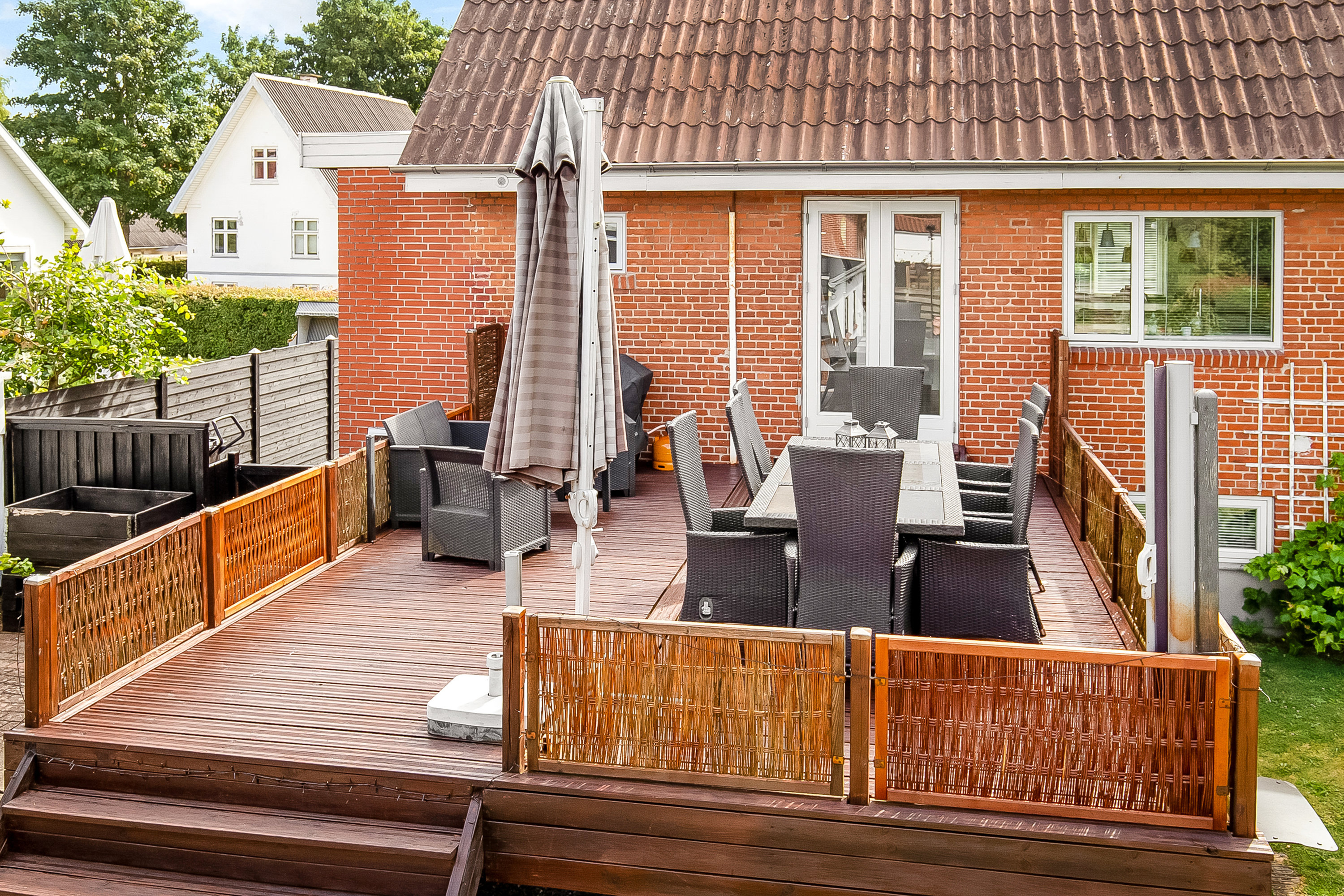 Fremhævet terrasse billede i fuldskærmstilstand. Billede af Nansensvej 4, 8700 Horsens