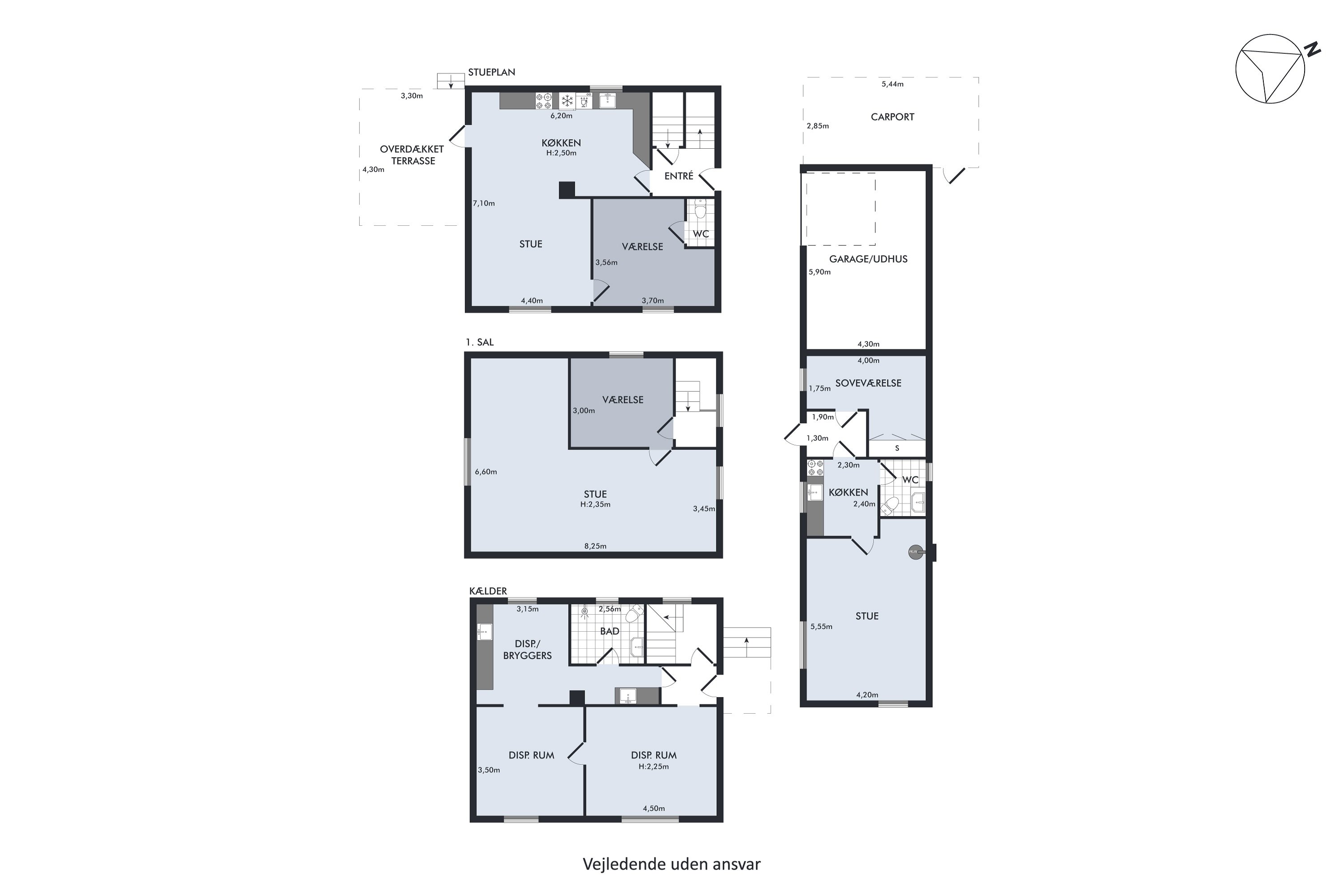 Plantegninger billede af Aabenraavej 3A+B, 6340 Kruså