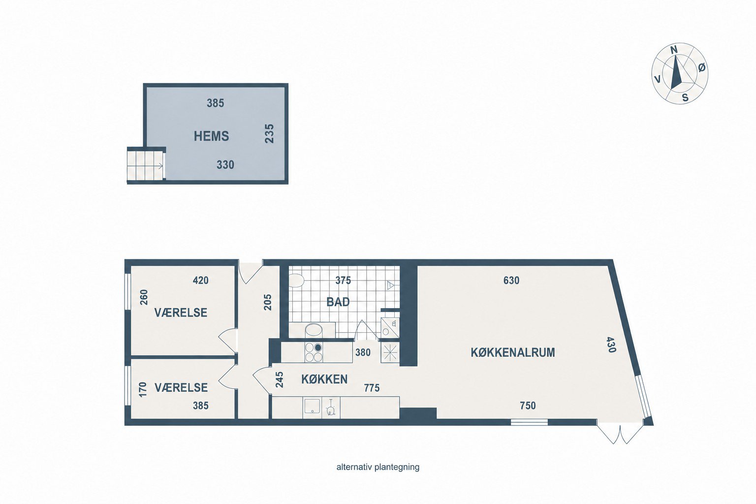 Plantegninger billede af Heimdalsgade 16, st. th., 2200 København N
