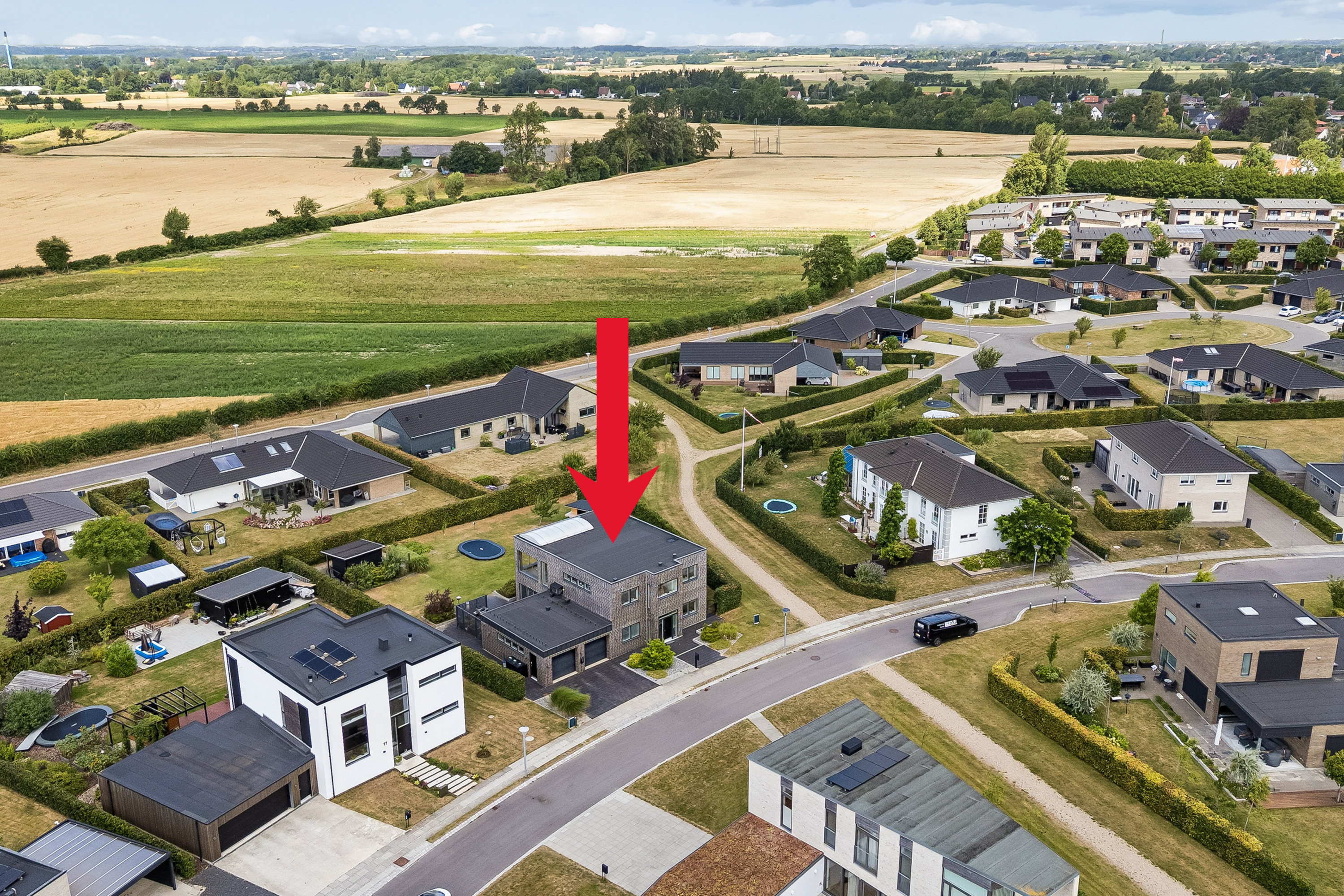 Fremhævet luftfoto billede i fuldskærmstilstand. Billede af Sukkeræble Have 9, Villestofte, 5210 Odense NV