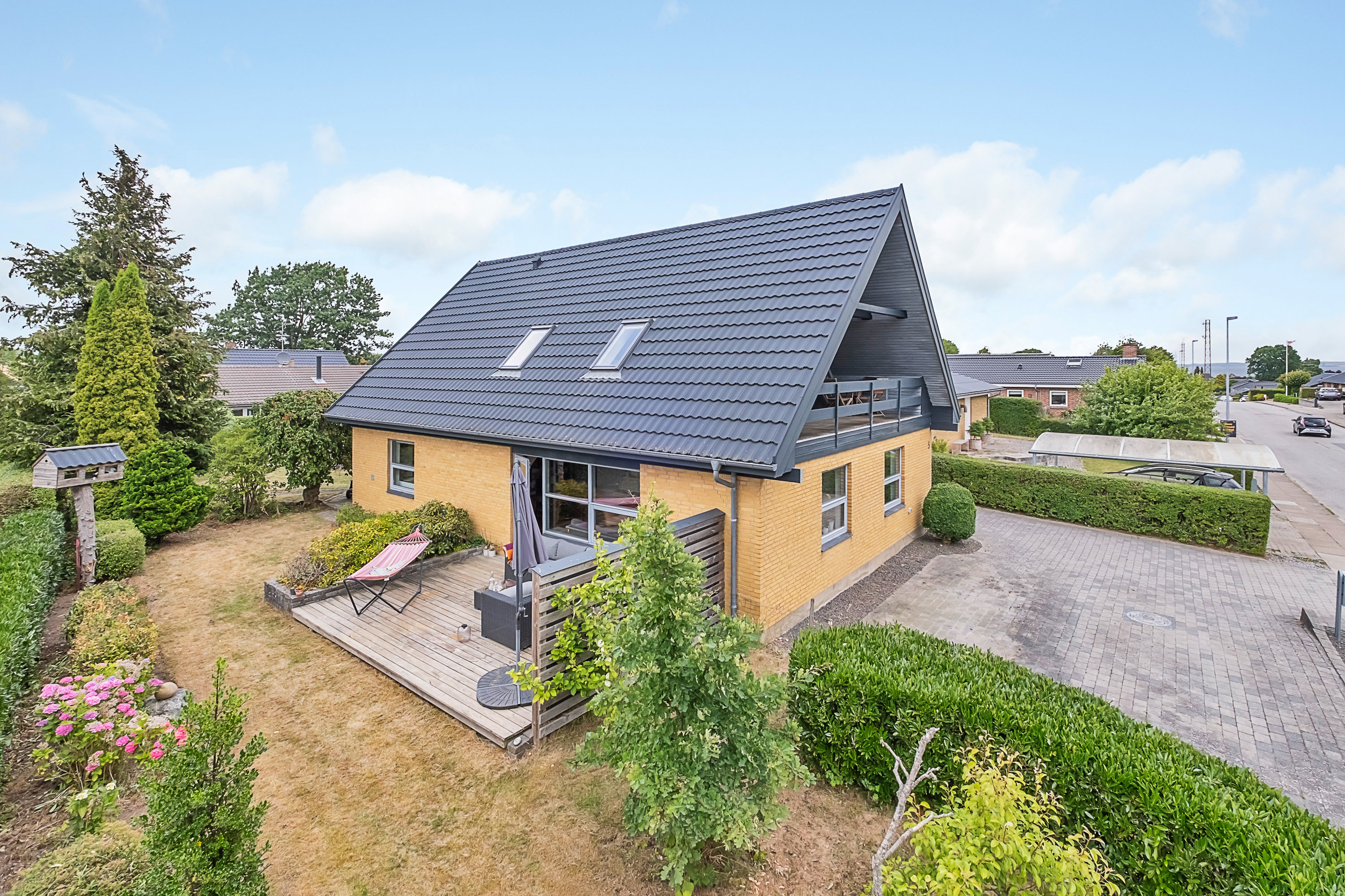 Villa: Set fra haven på Præstekravevej 5, Studstrup, 8541 Skødstrup