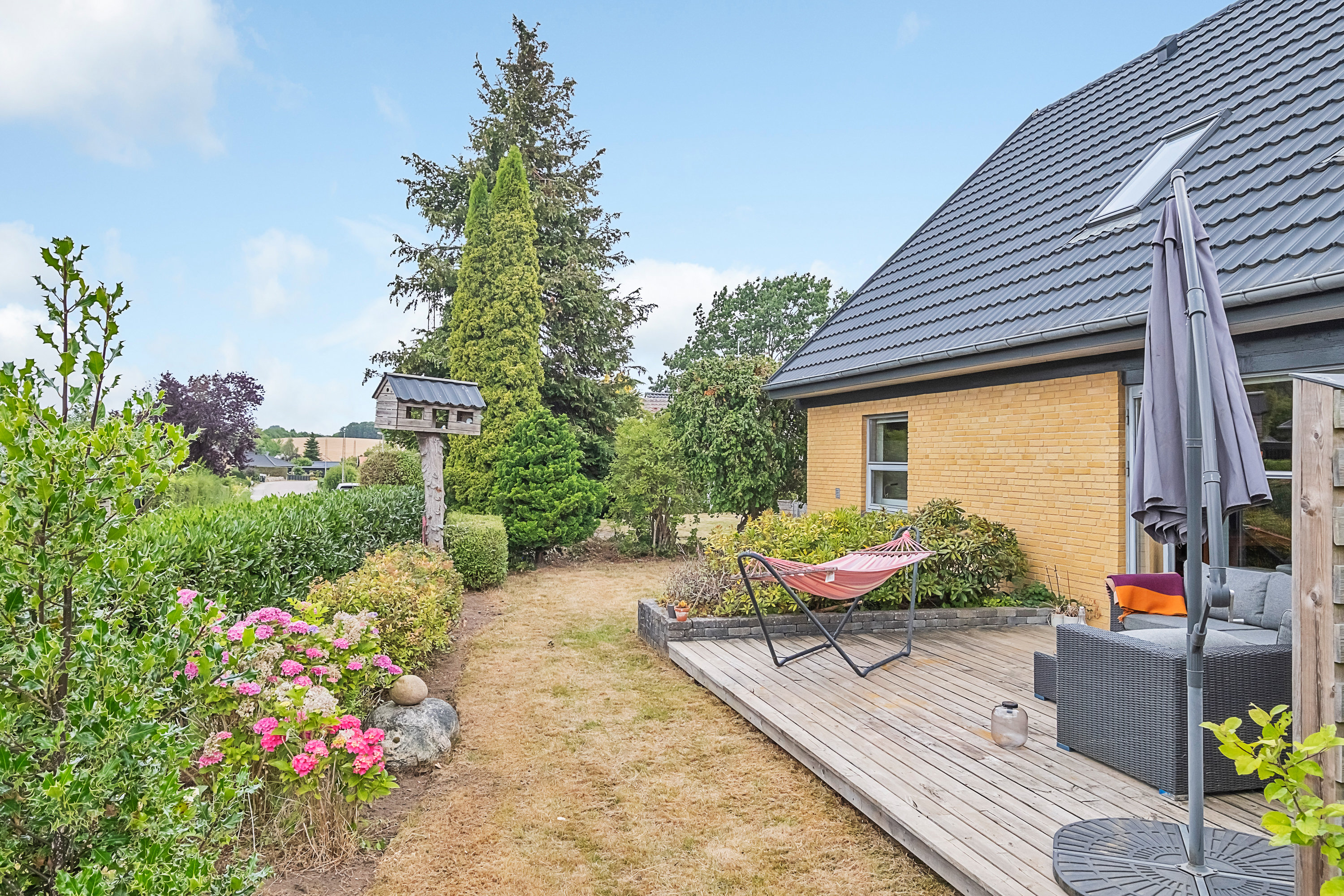 Fremhævet terrasse billede i fuldskærmstilstand. Billede af Præstekravevej 5, Studstrup, 8541 Skødstrup