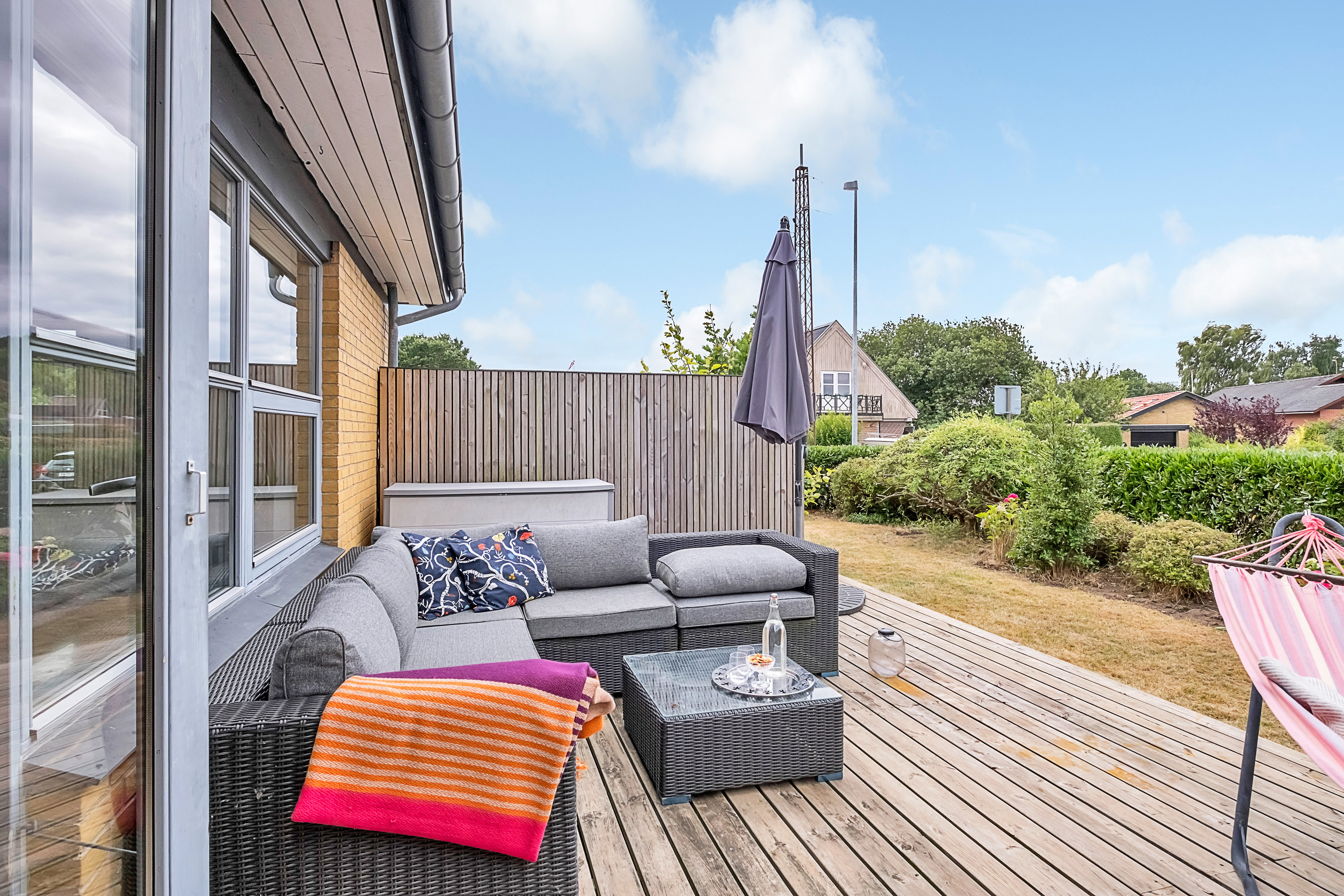 Fremhævet terrasse billede i fuldskærmstilstand. Billede af Præstekravevej 5, Studstrup, 8541 Skødstrup