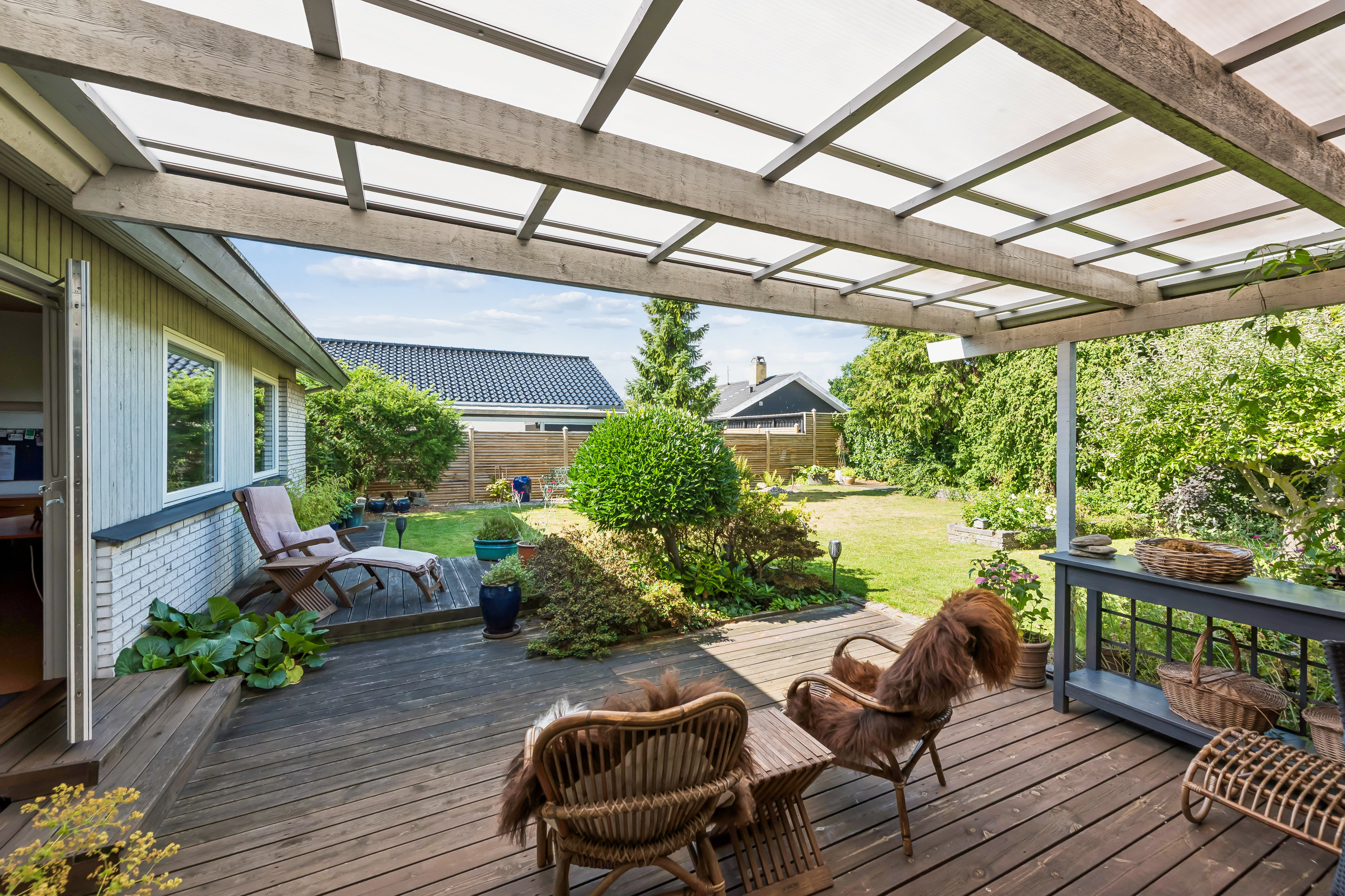Fremhævet terrasse billede i fuldskærmstilstand. Billede af Højbuen 7, 2730 Herlev