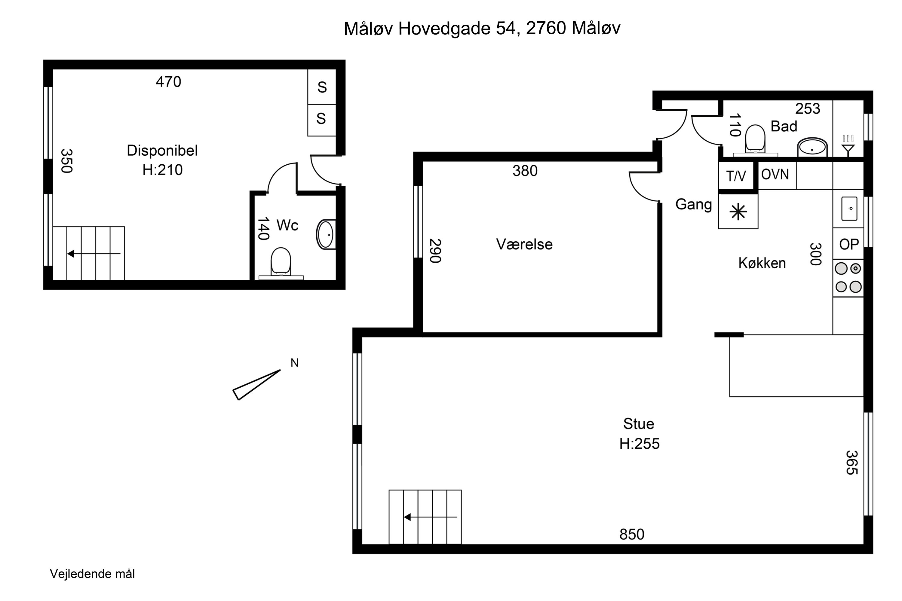 Plantegninger billede af Måløv Hovedgade 54, st. th., 2760 Måløv