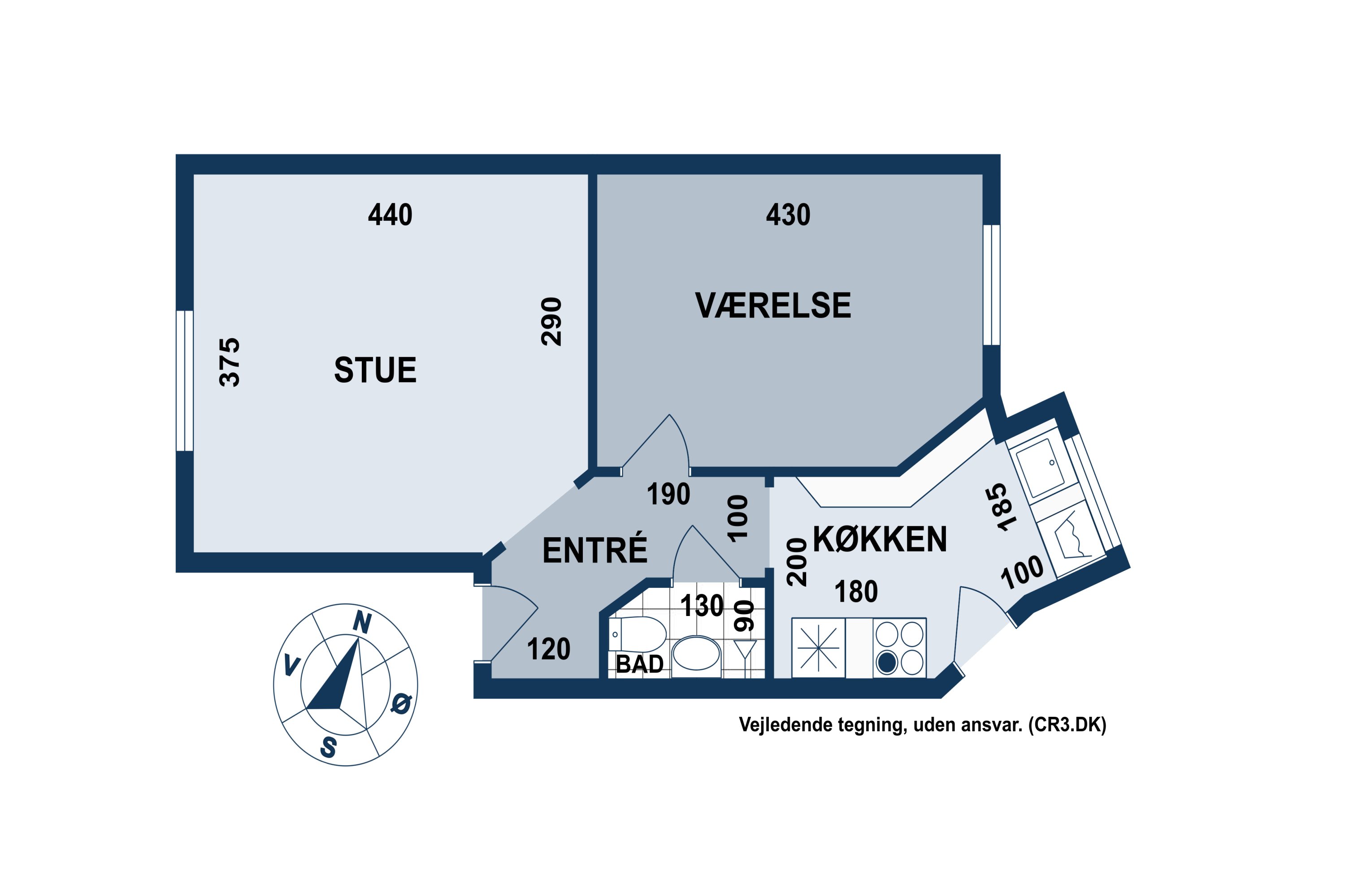 Plantegninger billede af Molbechsvej 7, st. tv., 2500 Valby