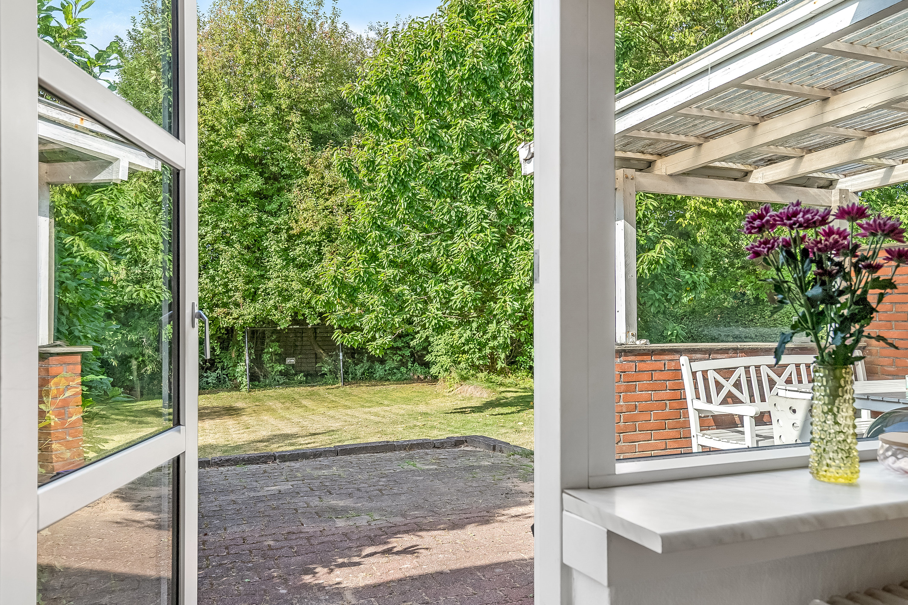 Fremhævet terrasse billede i fuldskærmstilstand. Billede af Lundhusvej 8, 7100 Vejle