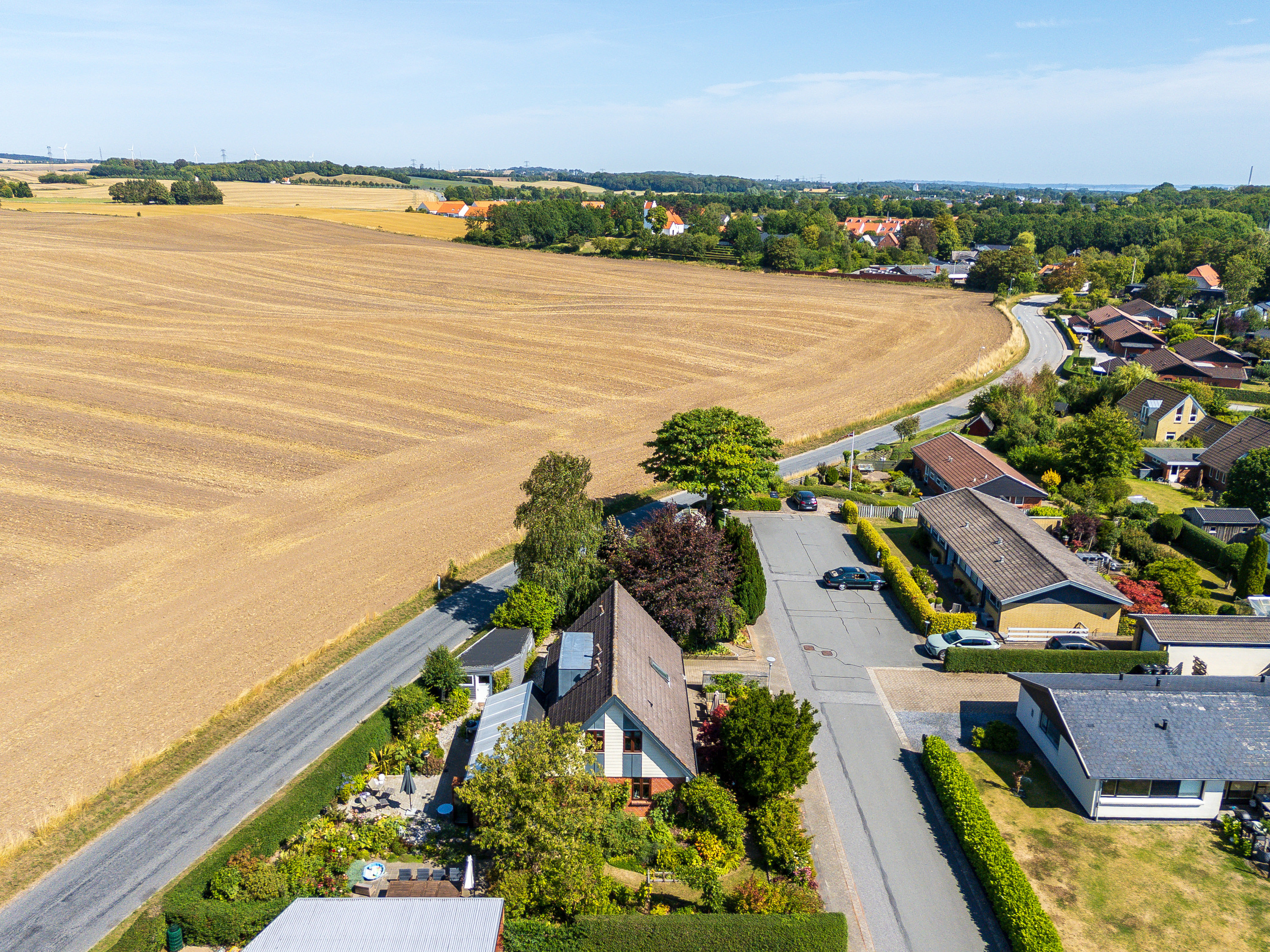 Fremhævet luftfoto billede i fuldskærmstilstand. Billede af Ørnelunden 1B, 8520 Lystrup