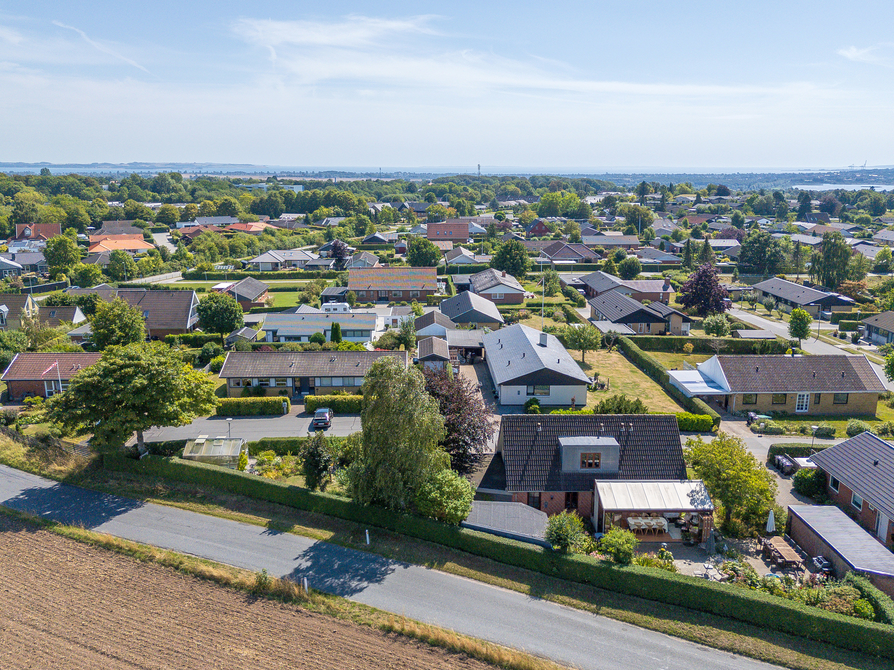 Fremhævet luftfoto billede i fuldskærmstilstand. Billede af Ørnelunden 1B, 8520 Lystrup