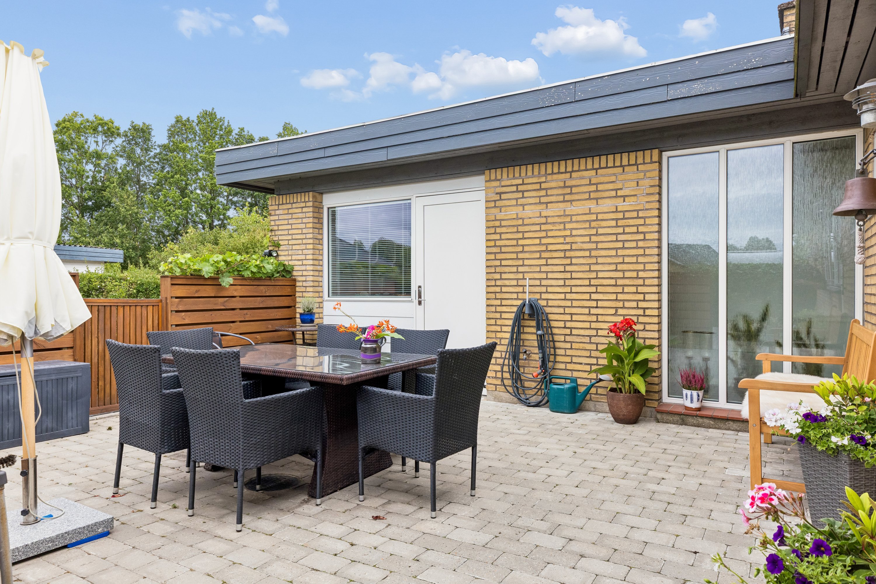 Fremhævet terrasse billede i fuldskærmstilstand. Billede af Buen 16, 6340 Kruså
