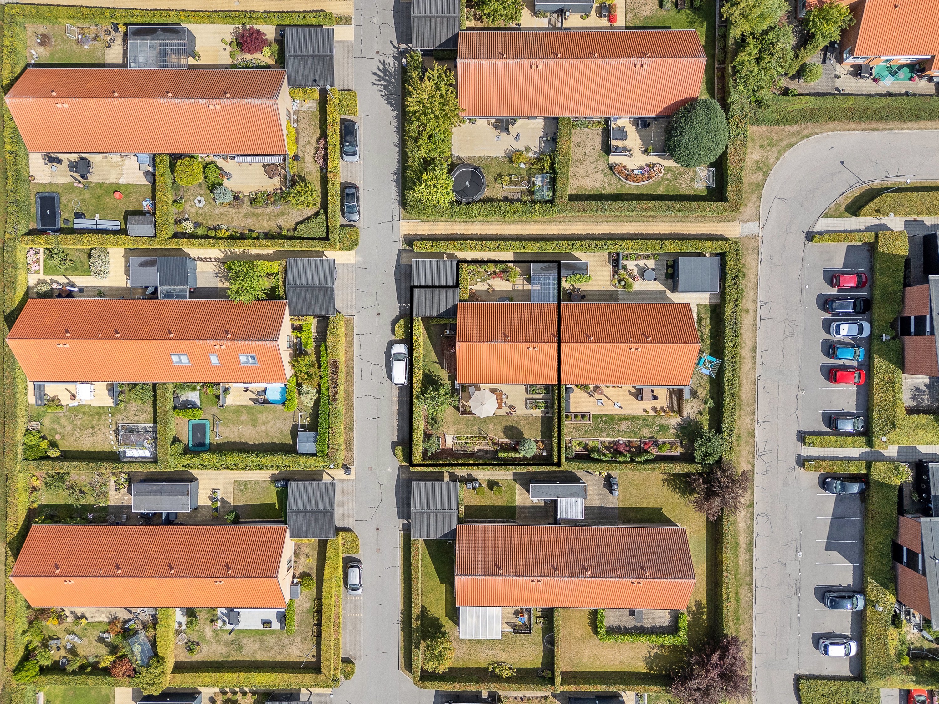 Fremhævet luftfoto billede i fuldskærmstilstand. Billede af Ellebæk Parkvej 41, 8520 Lystrup