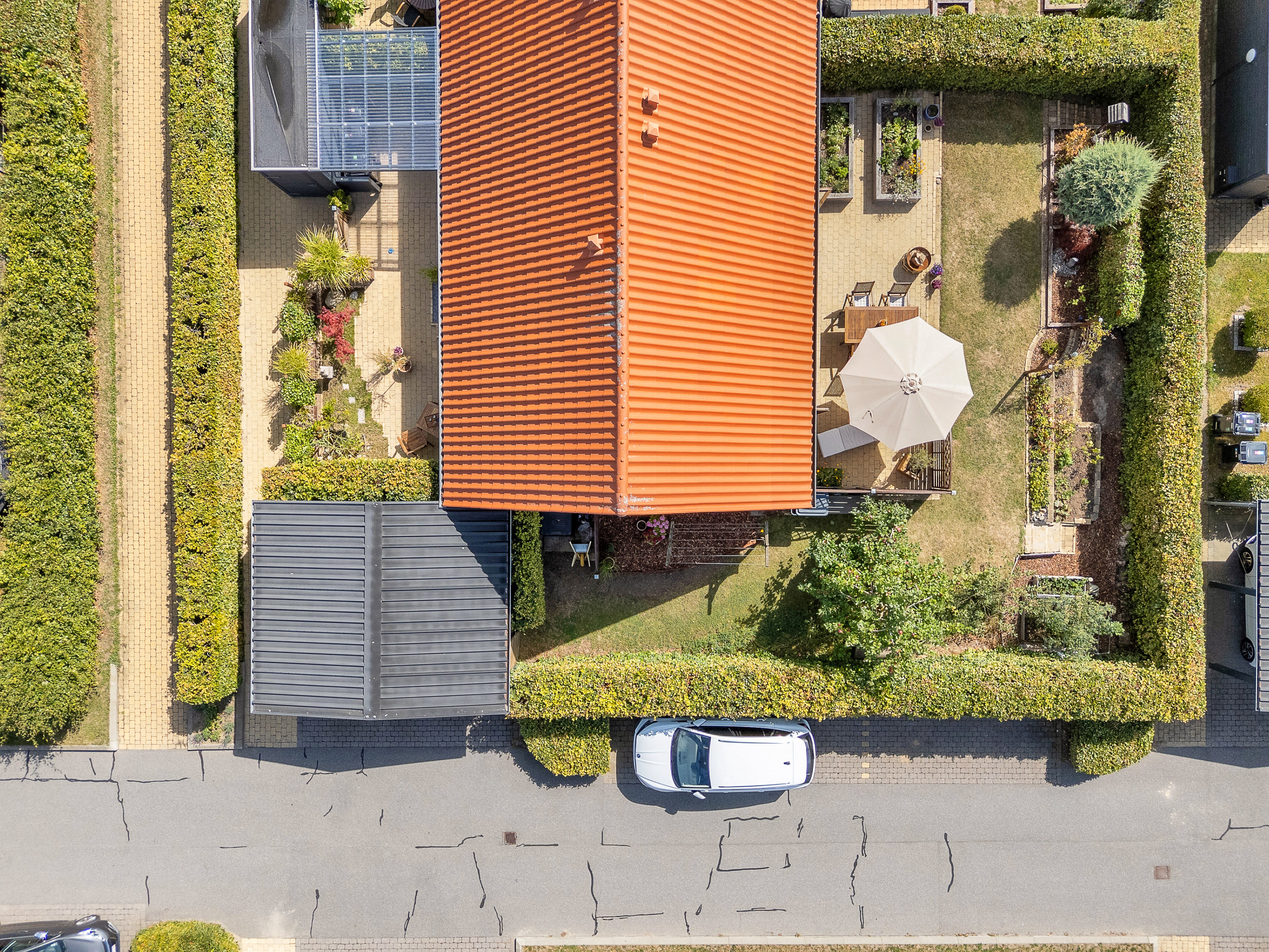 Fremhævet luftfoto billede i fuldskærmstilstand. Billede af Ellebæk Parkvej 41, 8520 Lystrup