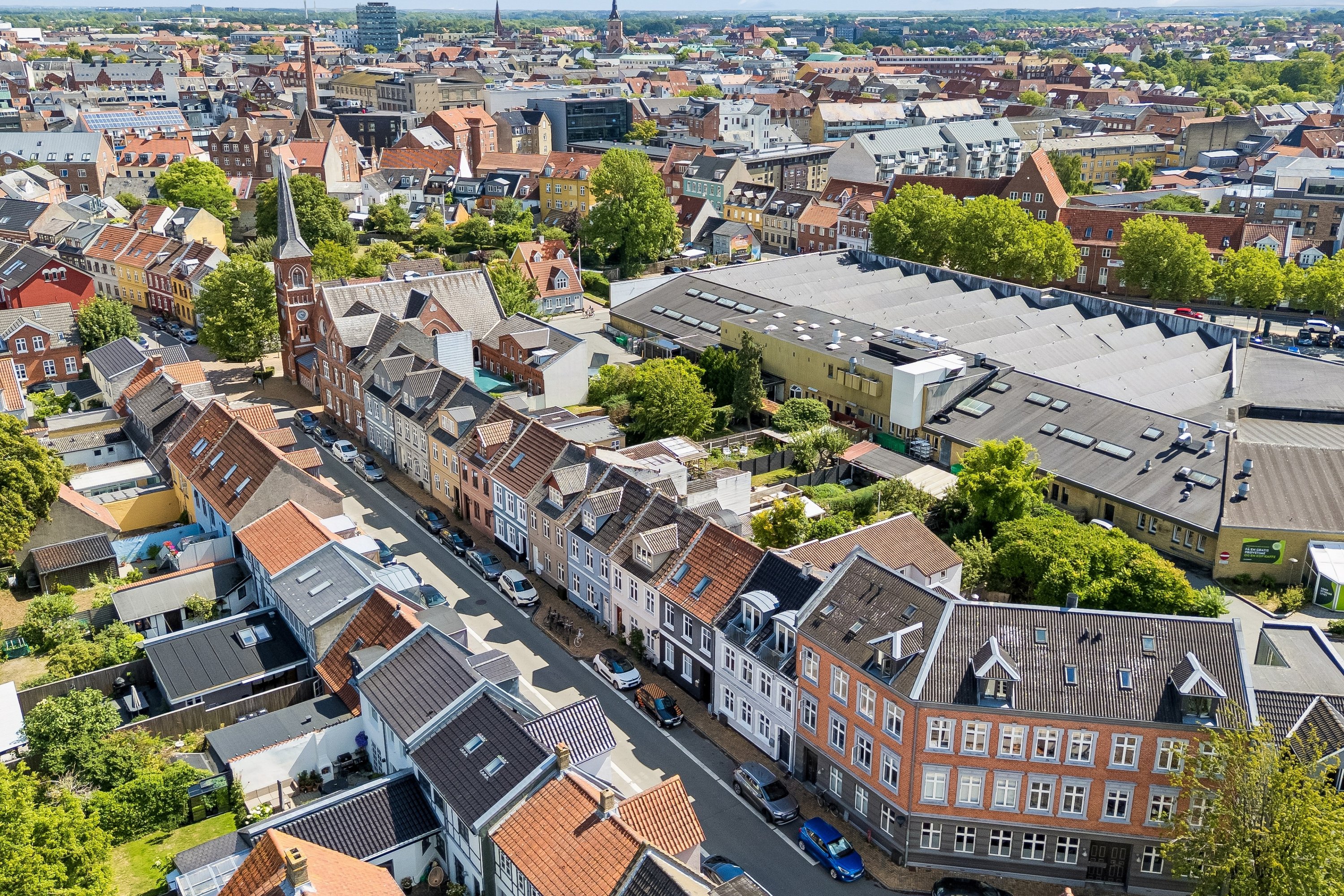 Fremhævet luftfoto billede i fuldskærmstilstand. Billede af Thorsgade 60, 1., 5000 Odense C