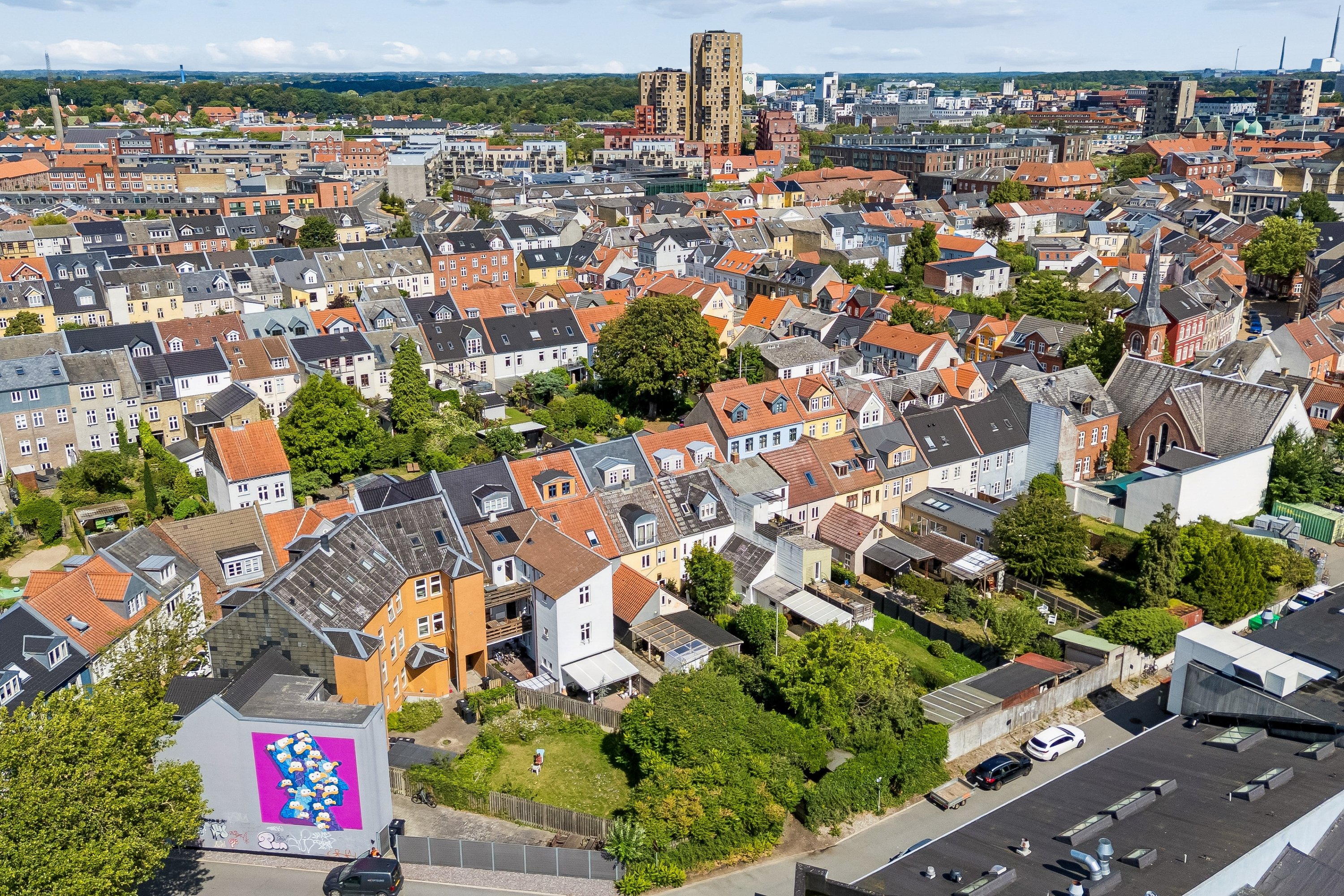 Fremhævet luftfoto billede i fuldskærmstilstand. Billede af Thorsgade 60, 1., 5000 Odense C