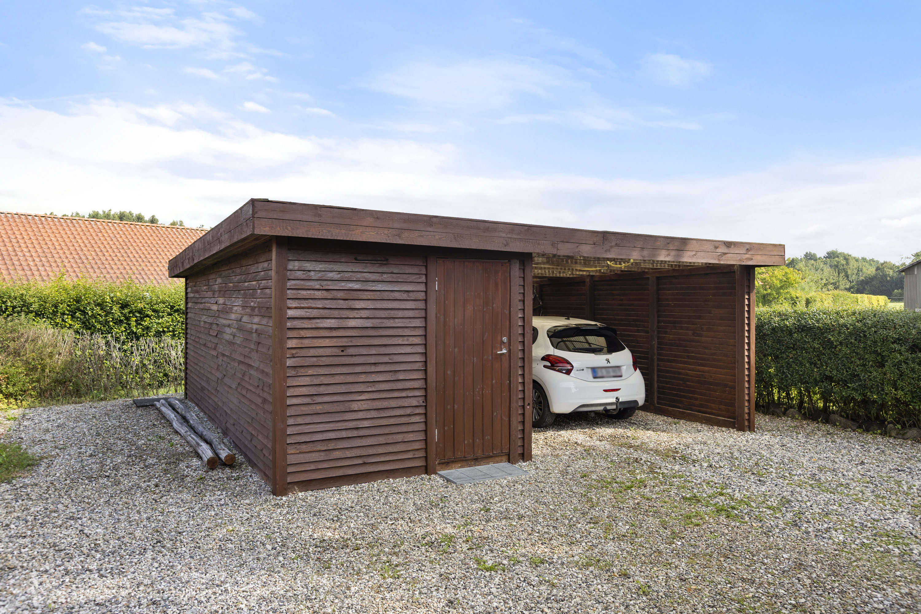 Fremhævet carport billede i fuldskærmstilstand. Billede af Slettebjergvej 9, Jystrup, 4174 Jystrup Midtsj