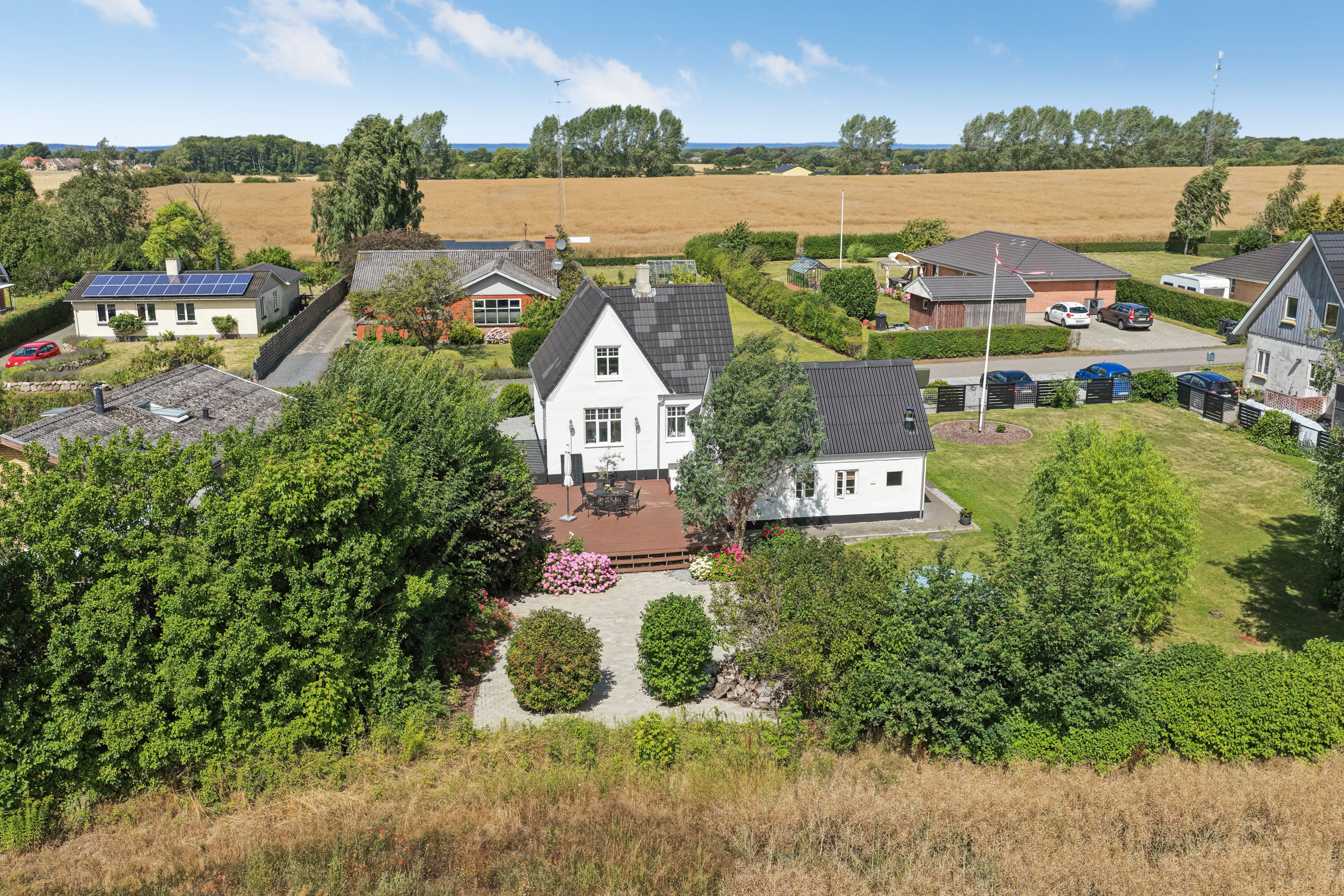 Villa: Luftfoto på Mejlskovvej 26, Mejlskov, 5400 Bogense