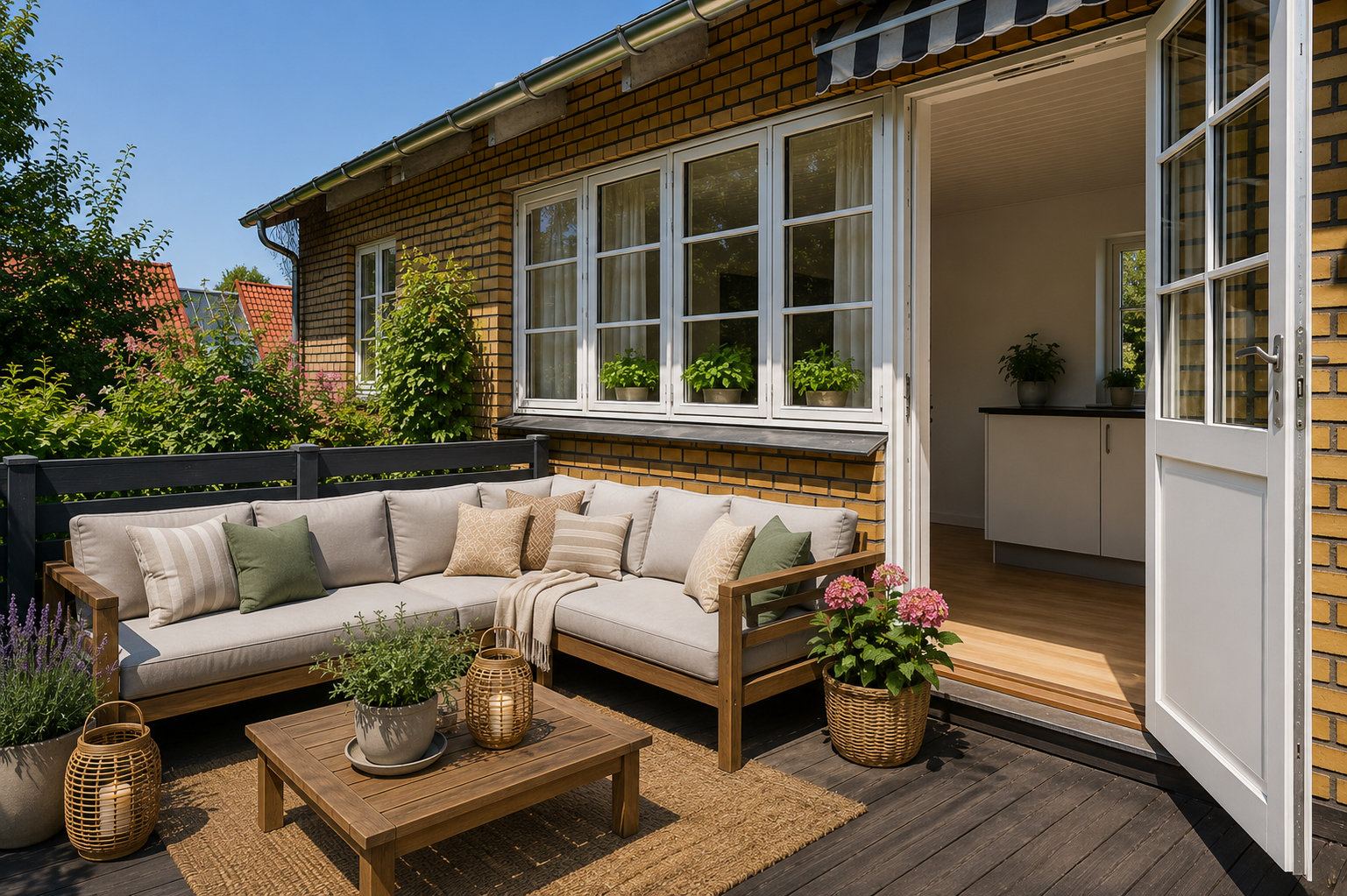 Fremhævet terrasse billede i fuldskærmstilstand. Billede af Bygaden 22, Nørre Herlev, 3400 Hillerød