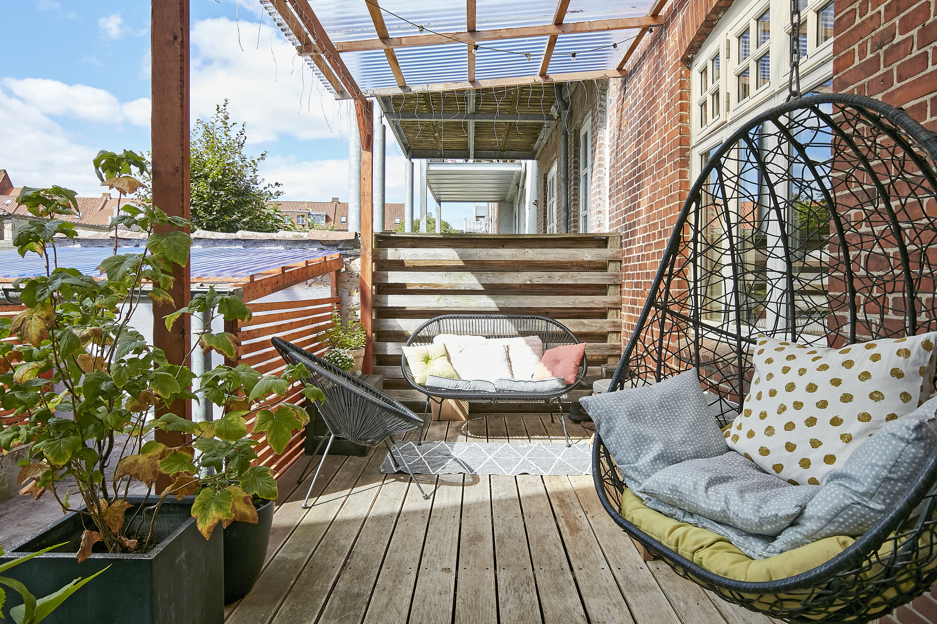 Fremhævet terrasse billede i fuldskærmstilstand. Billede af Fredericiagade 44, st., Østbyen, 8700 Horsens