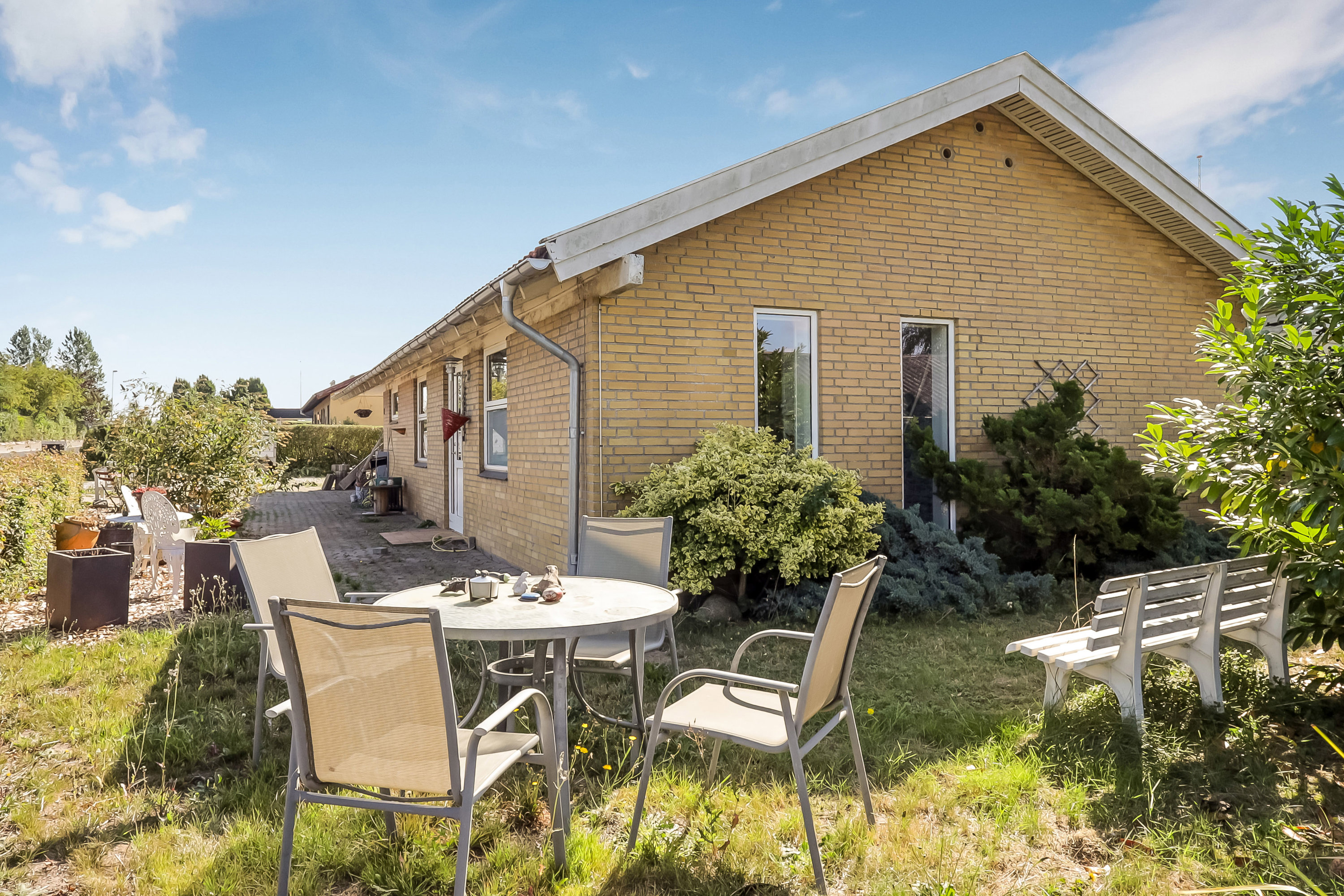 Fremhævet terrasse billede i fuldskærmstilstand. Billede af Fasanvej 12, Allested, 5672 Broby